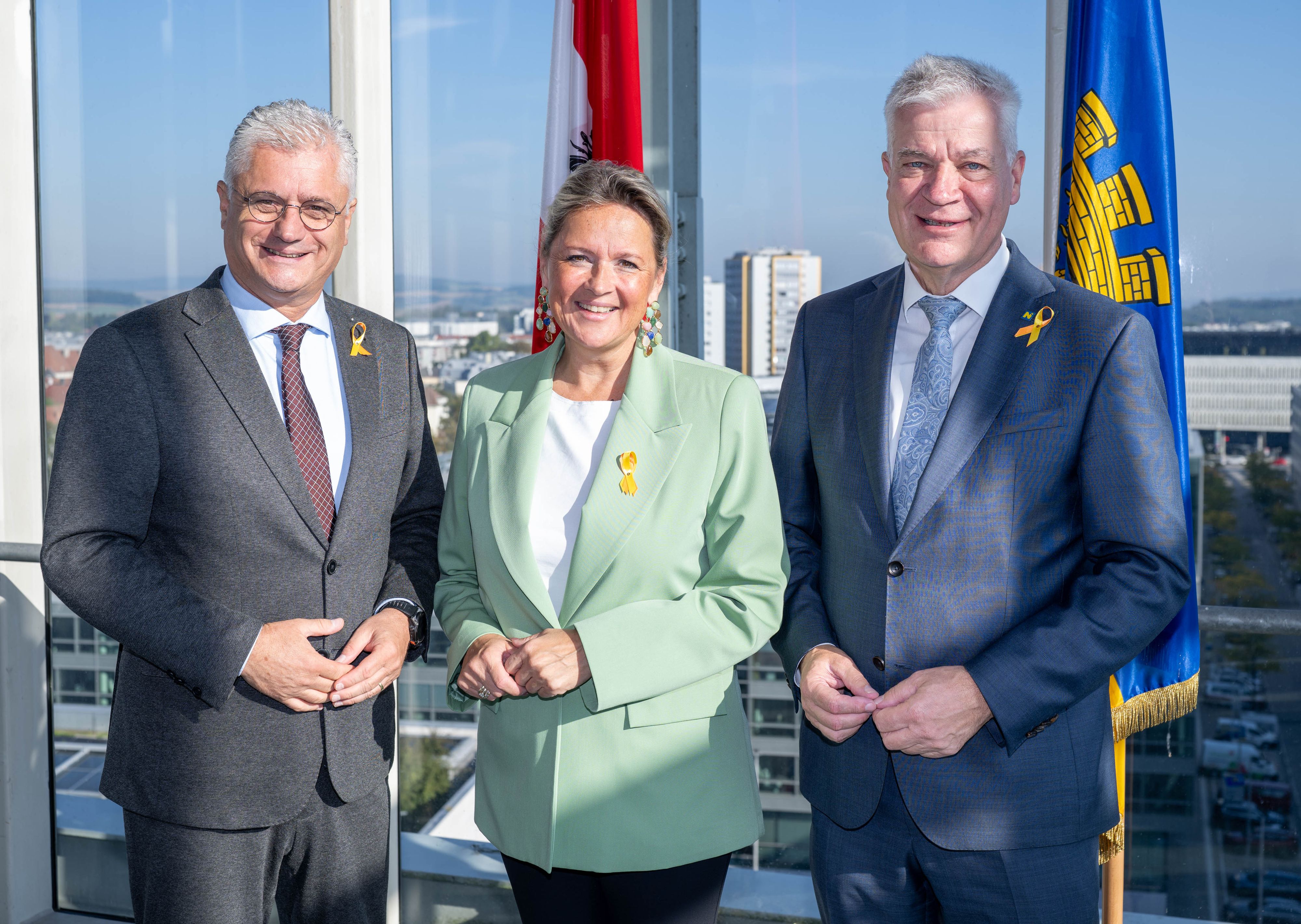v.l.n.r.: Landesrat Martin Antauer (FP), Landesrätin Susanne Rosenkranz (FP), Landesrat Anton Kasser  (VP)
