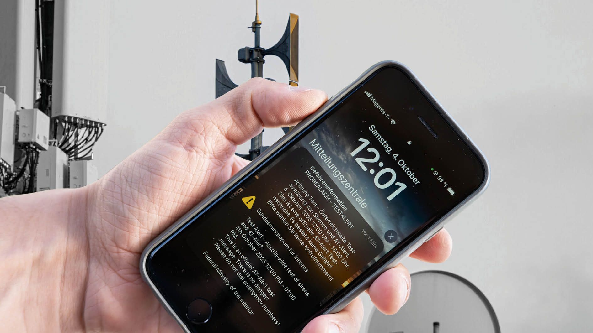Auch beim Probealarm vor fast exakt einem Jahr wurden bereits AT-Alert-Meldungen verschickt.