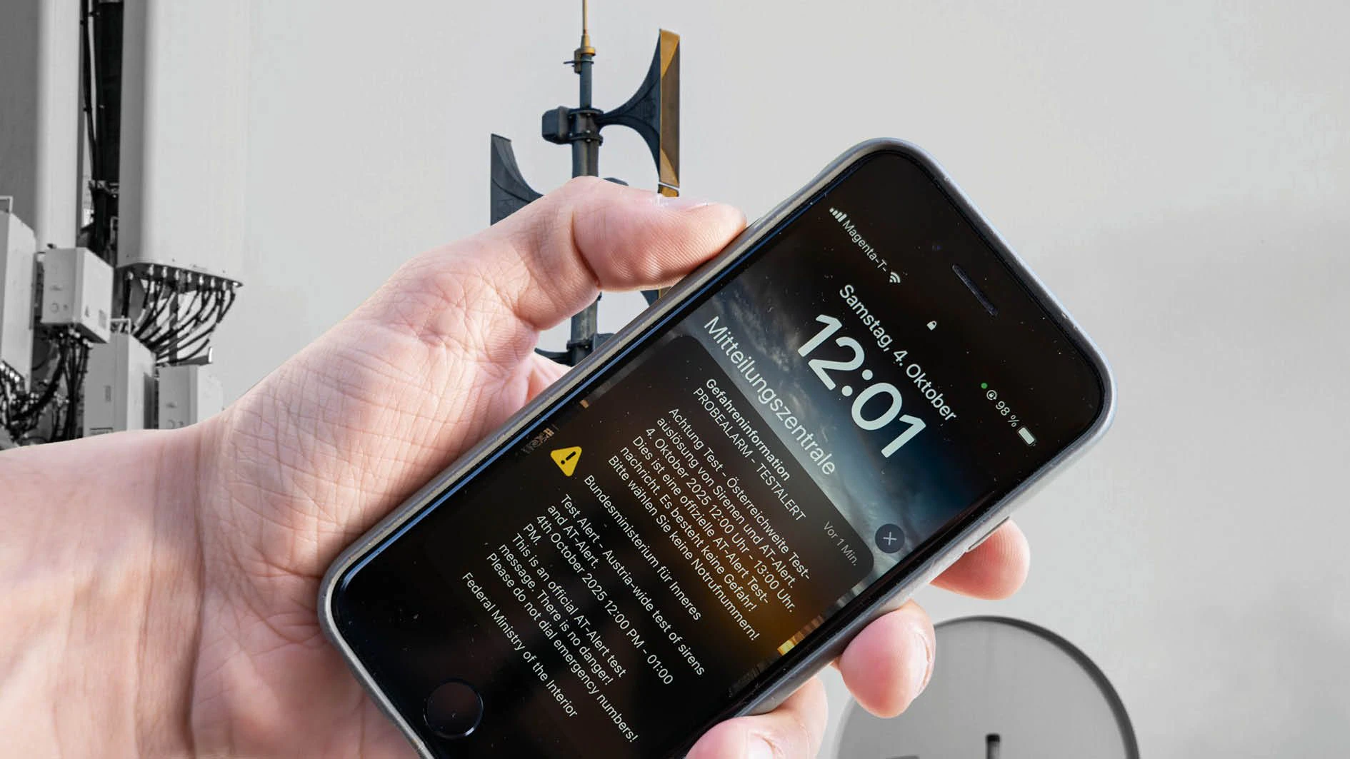 Auch beim Probealarm vor fast exakt einem Jahr wurden bereits AT-Alert-Meldungen verschickt.