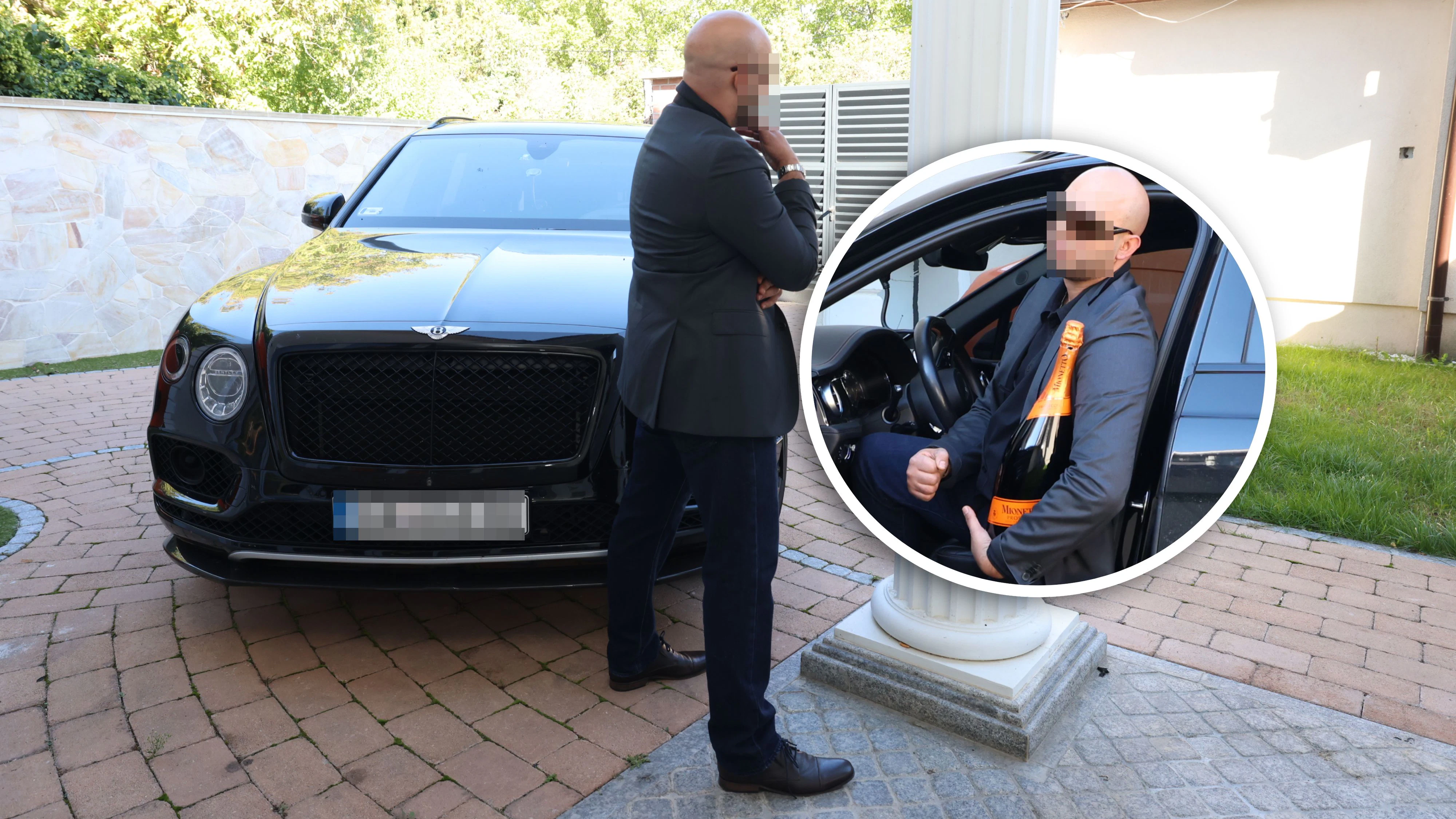 Der Bentley-Fahrer posierte für ein Foto – seine Identität wollte er jedoch nicht preisgeben.