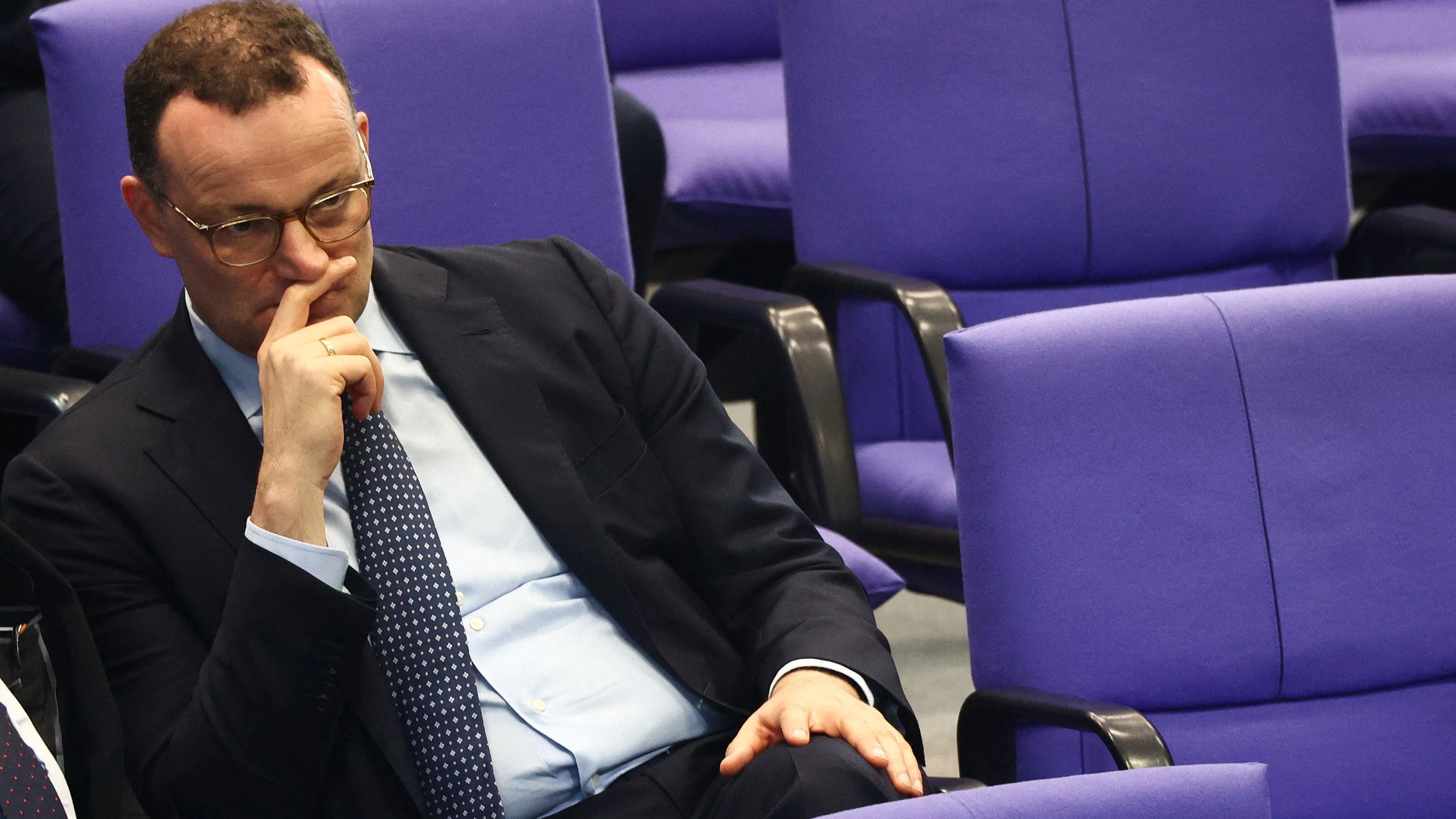 Member of the German Bundestag Jens Spahn attends the 2027 budget debate at the German lower house of parliament, Bundestag, in Berlin, Germany, September 8, 2026. REUTERS/Liesa Johannssen 