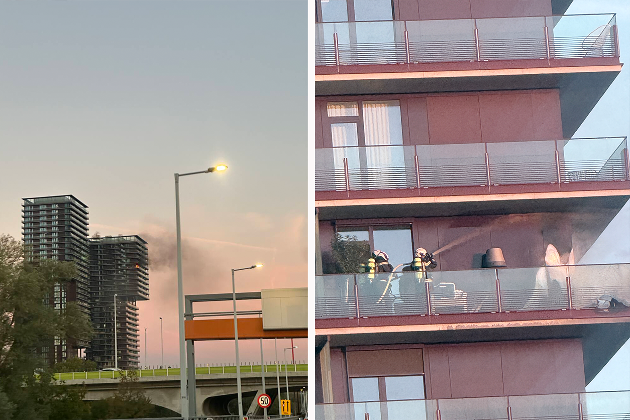 Am Dienstagvormittag rückten die Einsatzkräfte zu einem Hochhaus-Brand aus.