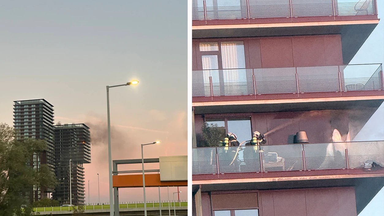 Am Dienstagvormittag rückten die Einsatzkräfte zu einem Hochhaus-Brand aus.