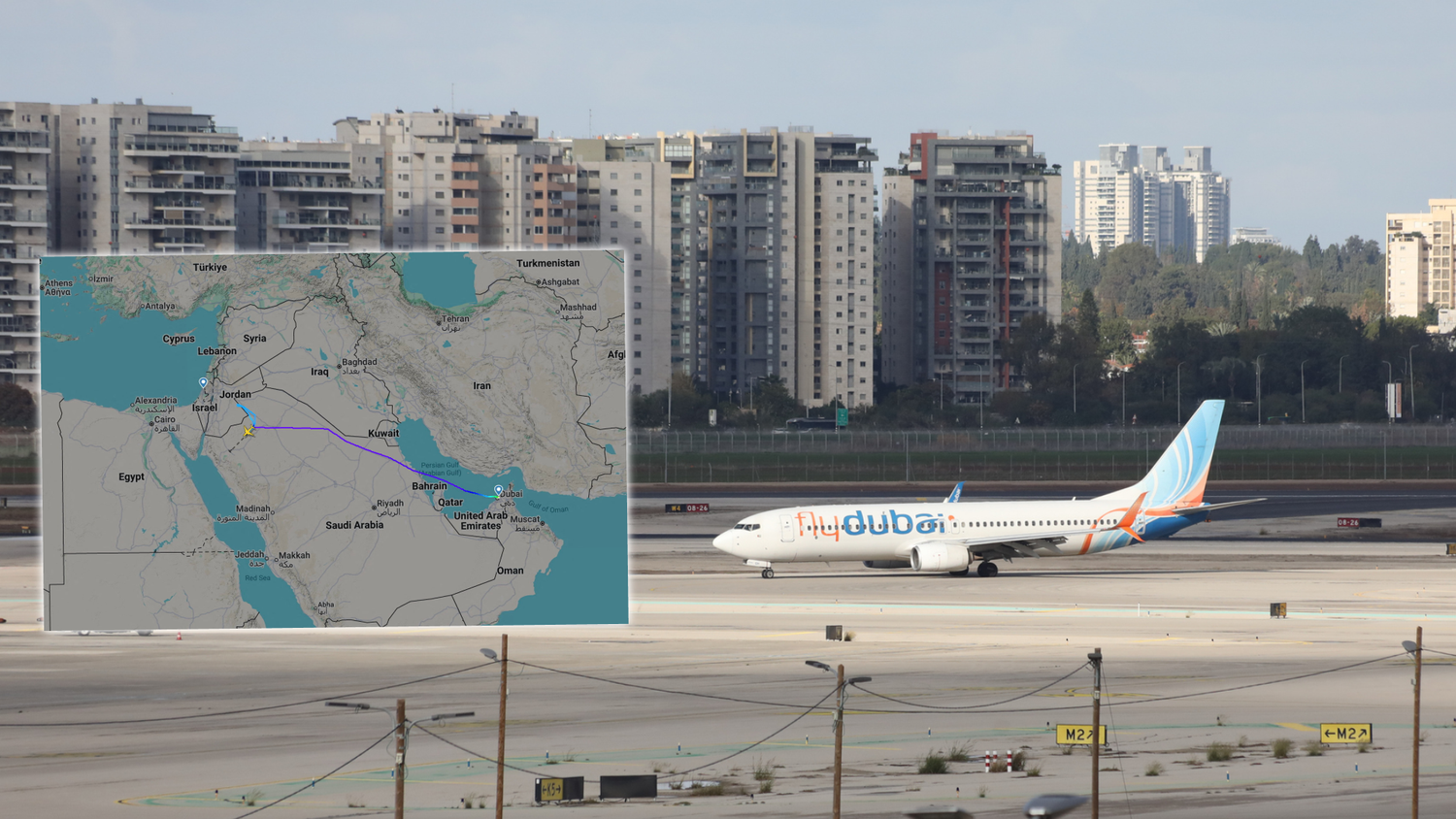 Der flydubai-Flug hätte in Tel Aviv landen sollen.