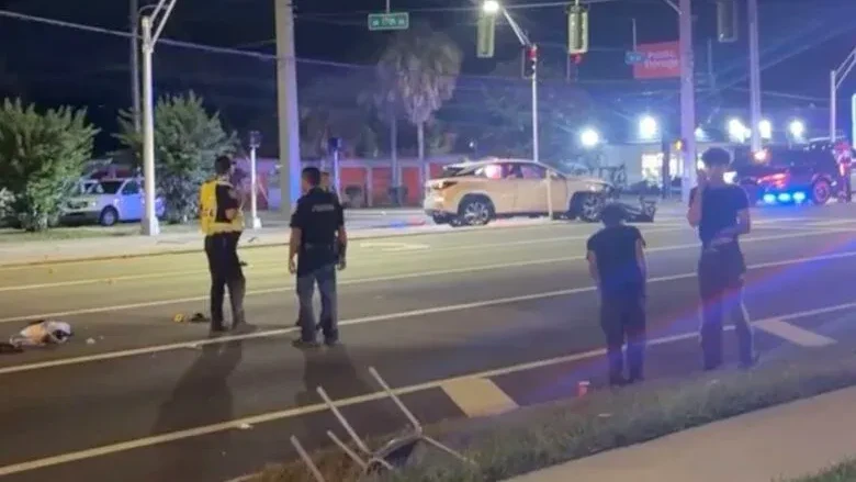 Der Ort des TikTok-Drehs in Ocala kurz nach dem Unfall