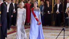 Königin Letizia strahlt beim Staatsbankett