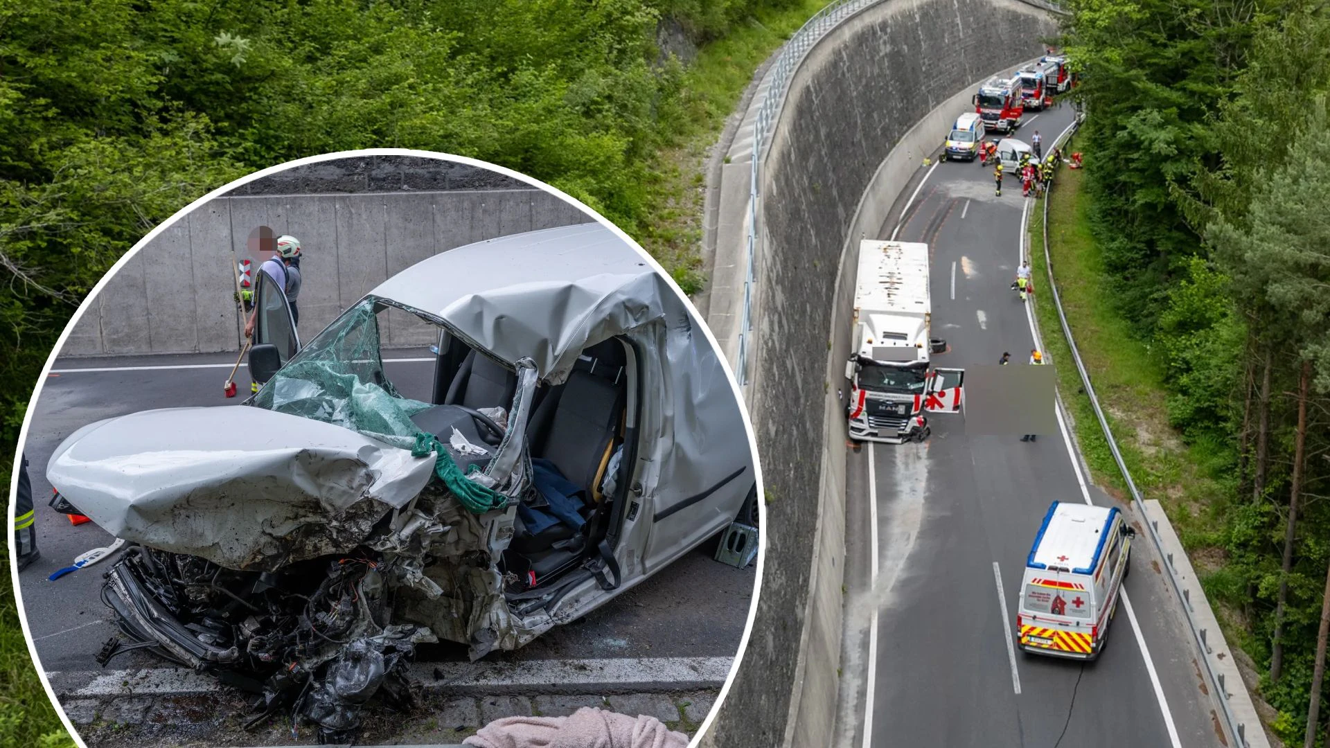 Bei diesem Unfall wurde Mittermair im Juni schwer verletzt.