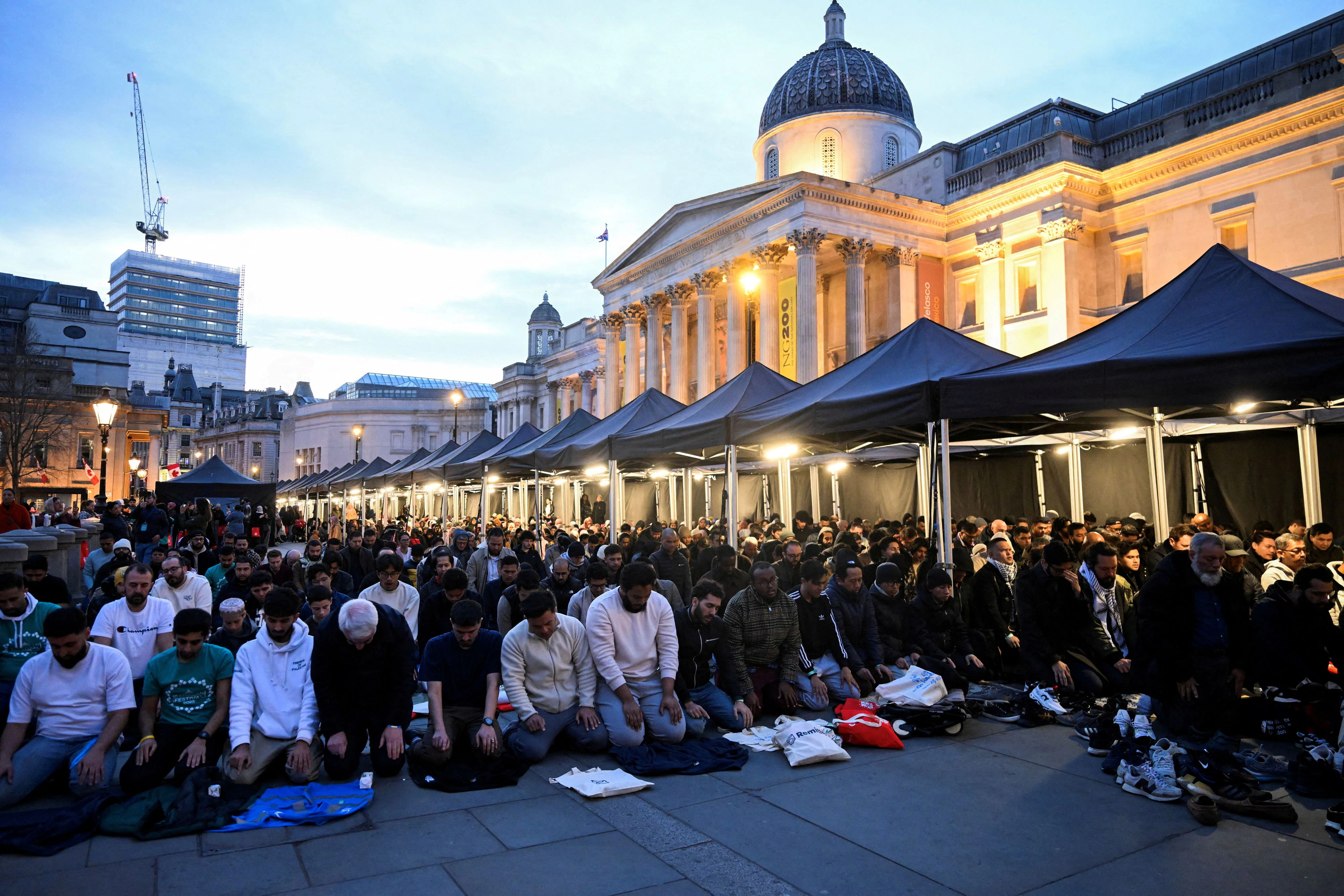 Betende Muslime am Londoner Trafalgar Square: Die Angst, dass es auch in den USA so weit kommen könnte, iat groß