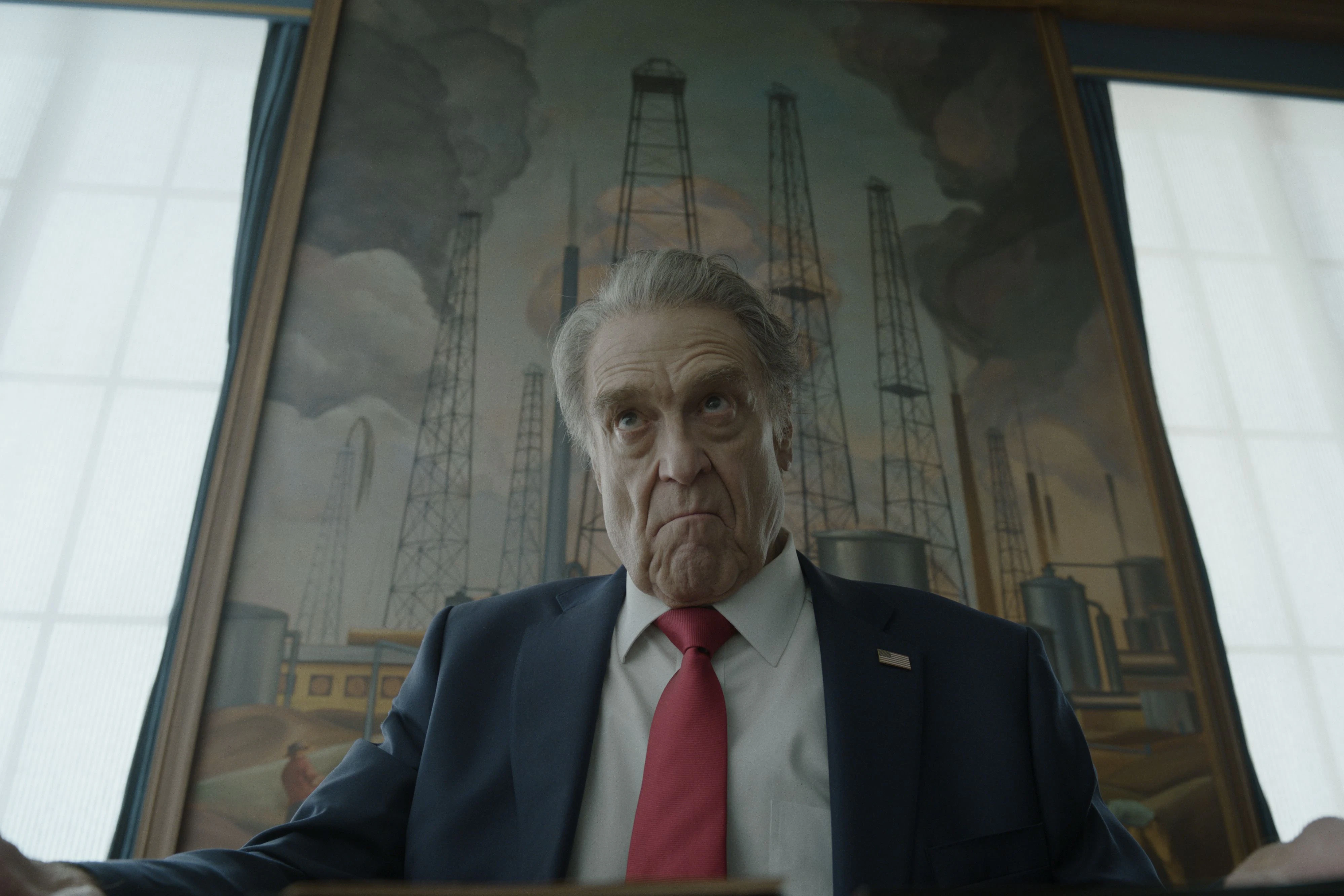 Der US-Präsident (John Goodman) fordert von Digger angesichts der Krise Taten