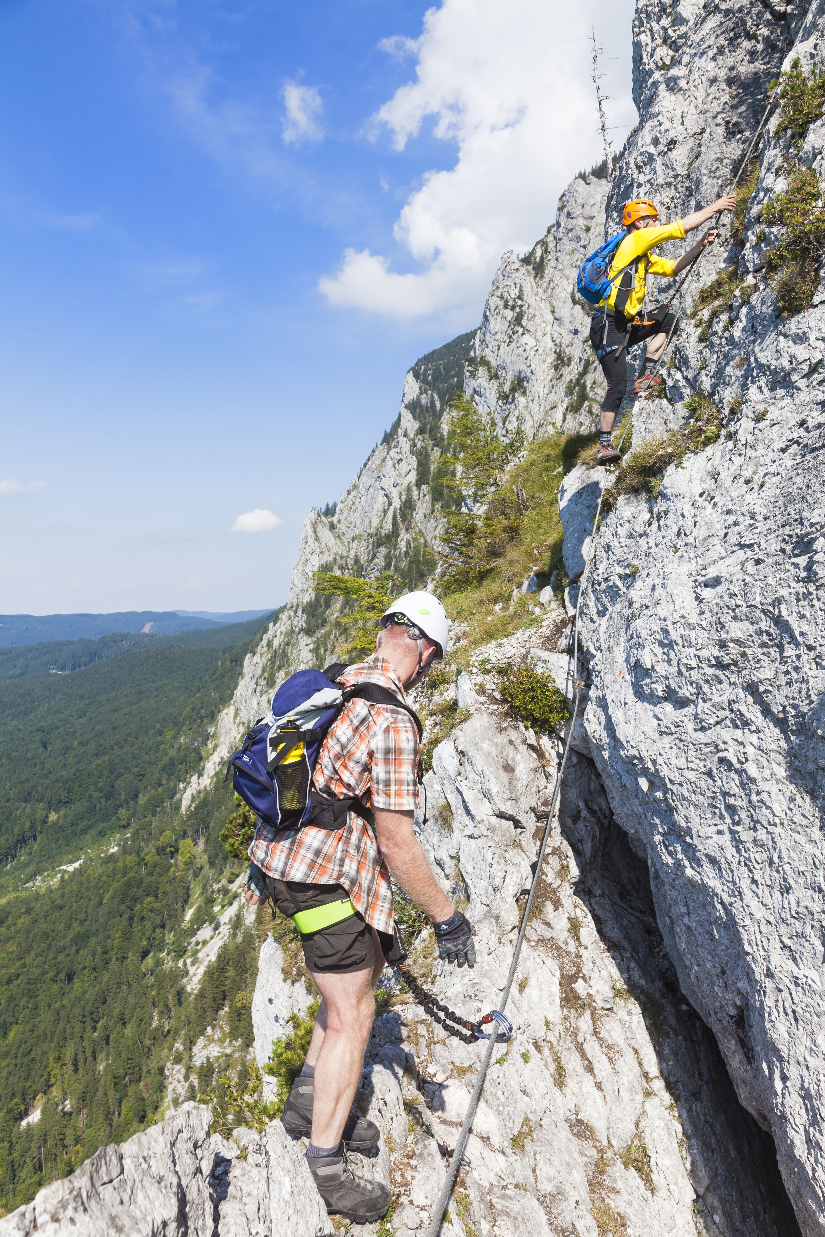 Hier ging es für Tausende Bergfans jedes Jahr hoch hinaus, jetzt herrscht am Attersee-Klettersteig allerdings Stillstand.