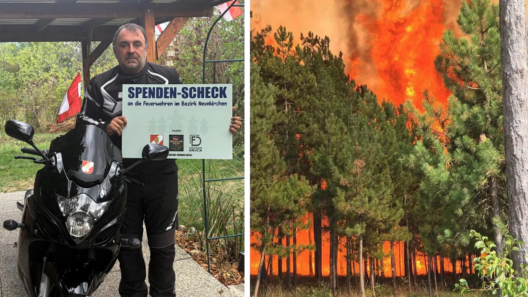 Heute.at - Nach Horror-Brand: Biker sammeln Spenden für Feuerwehr