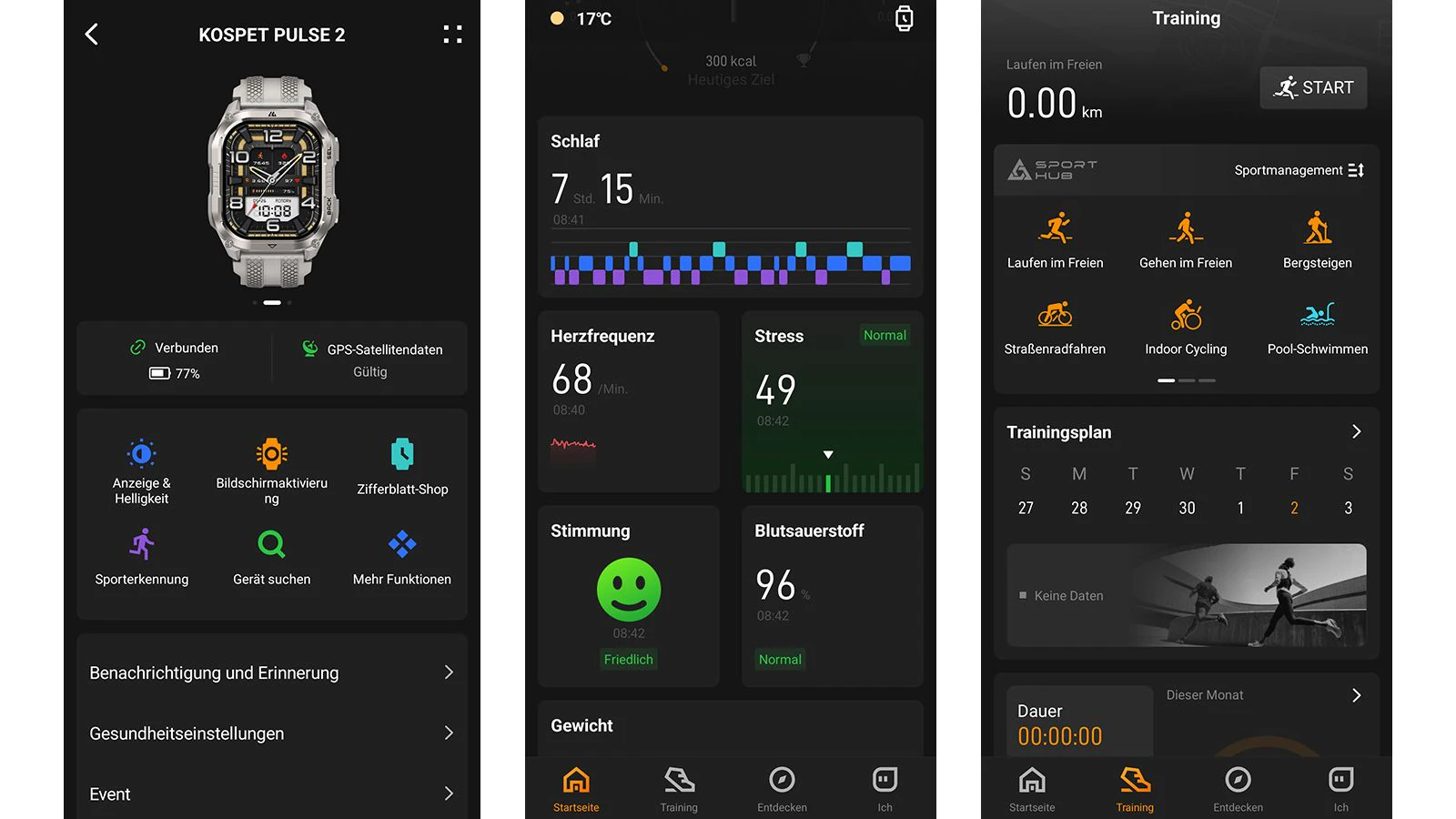 Die Apexmove-App zeigt sich aufgeräumt und simpel, die wichtigsten Funktionen und Übersichten sind aber vorhanden.