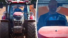 Prinz William hilft mit Traktor auf Bauernhof aus