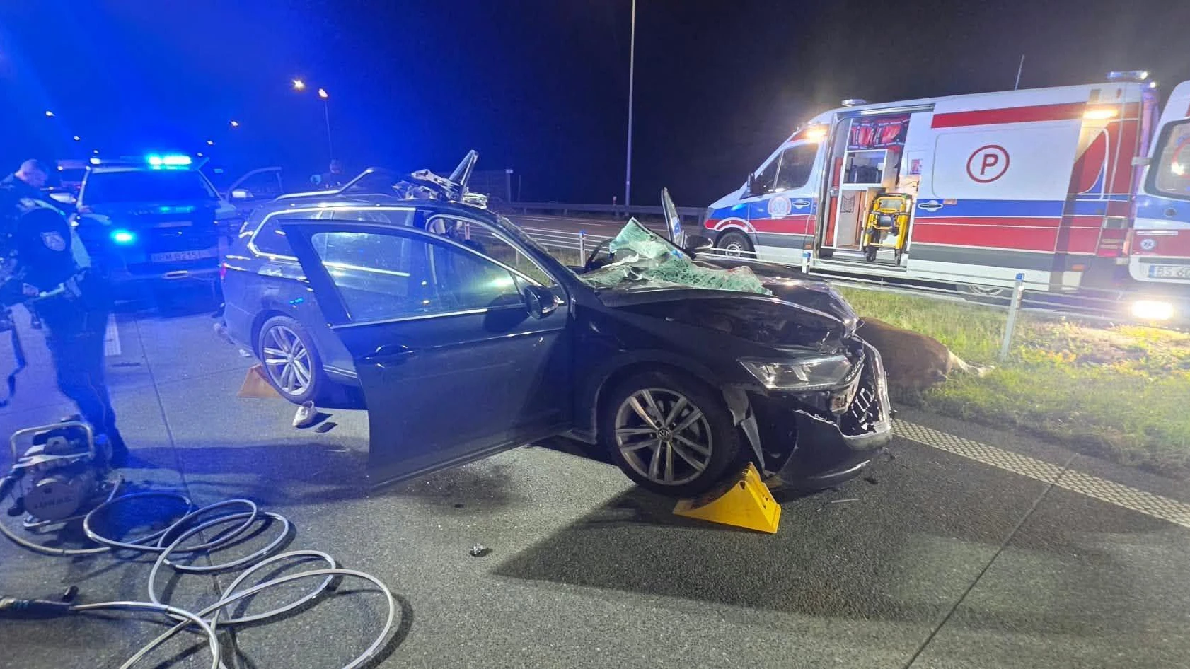 Die Tragödie ereignete sich im Norden Polens auf der S61 in Richtung Suwałki nahe Czerwonka.