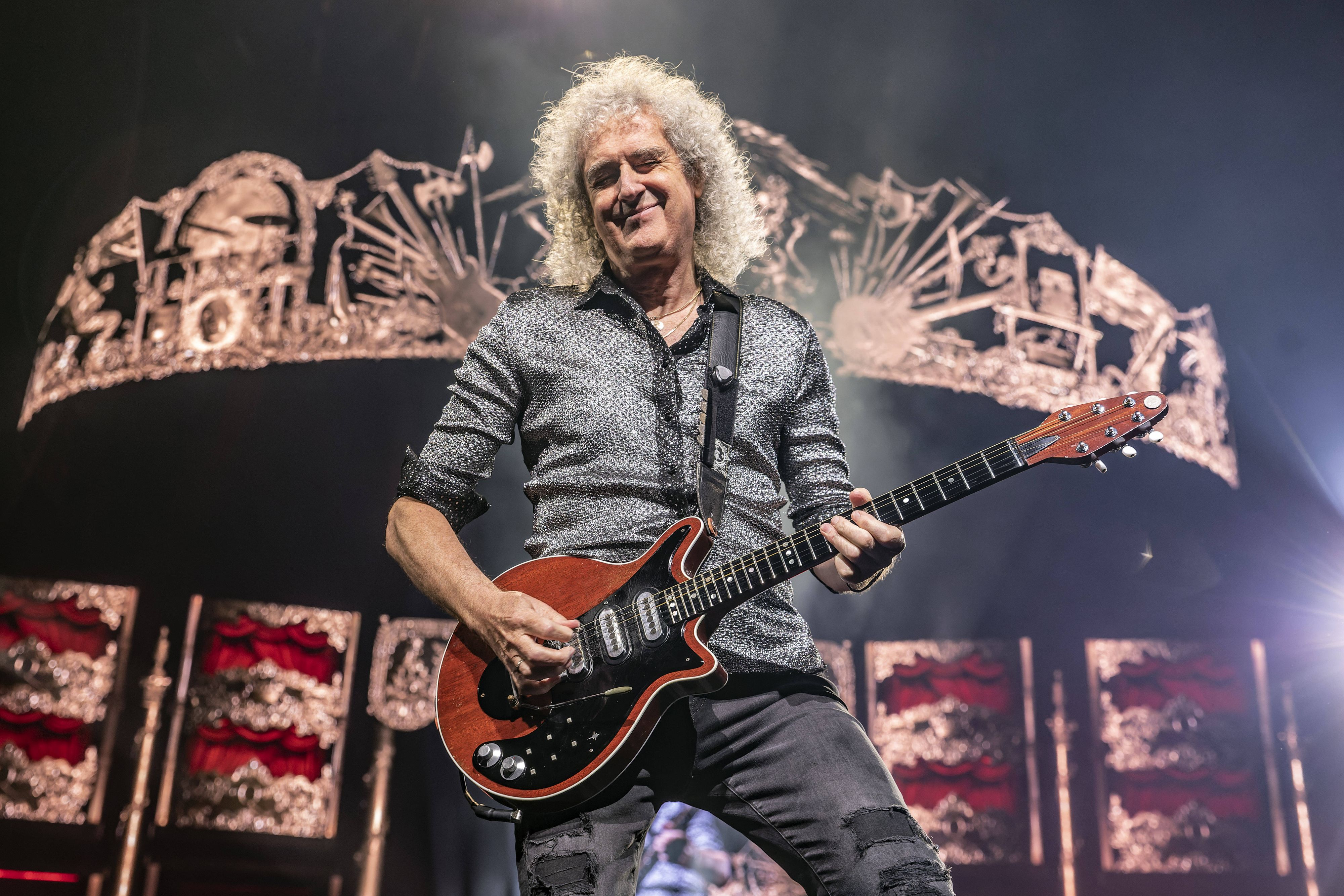 Gitarrist <strong>Brian May</strong> mit seiner 