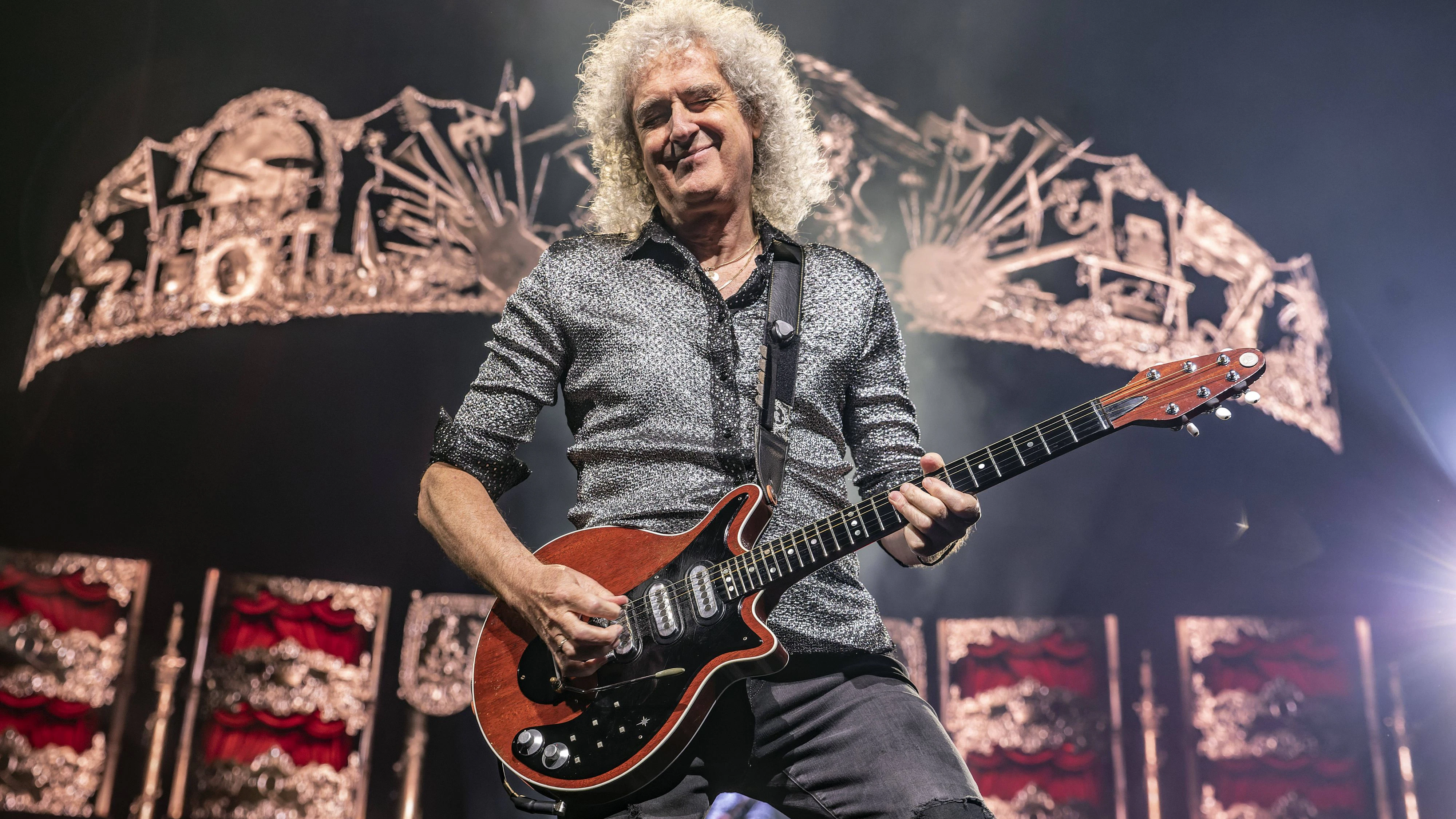 Queen  Adam Lambert perform at Manchester AO Arena Brian May performs with Queen  Adam Lambert at Manchester AO Arena, 30th May 2022 as part of their Rhapsody Tour, PUBLICATIONxNOTxINxUKxFRAxUSA Copyright: xMikexGrayx/xAvalonx 0695743667