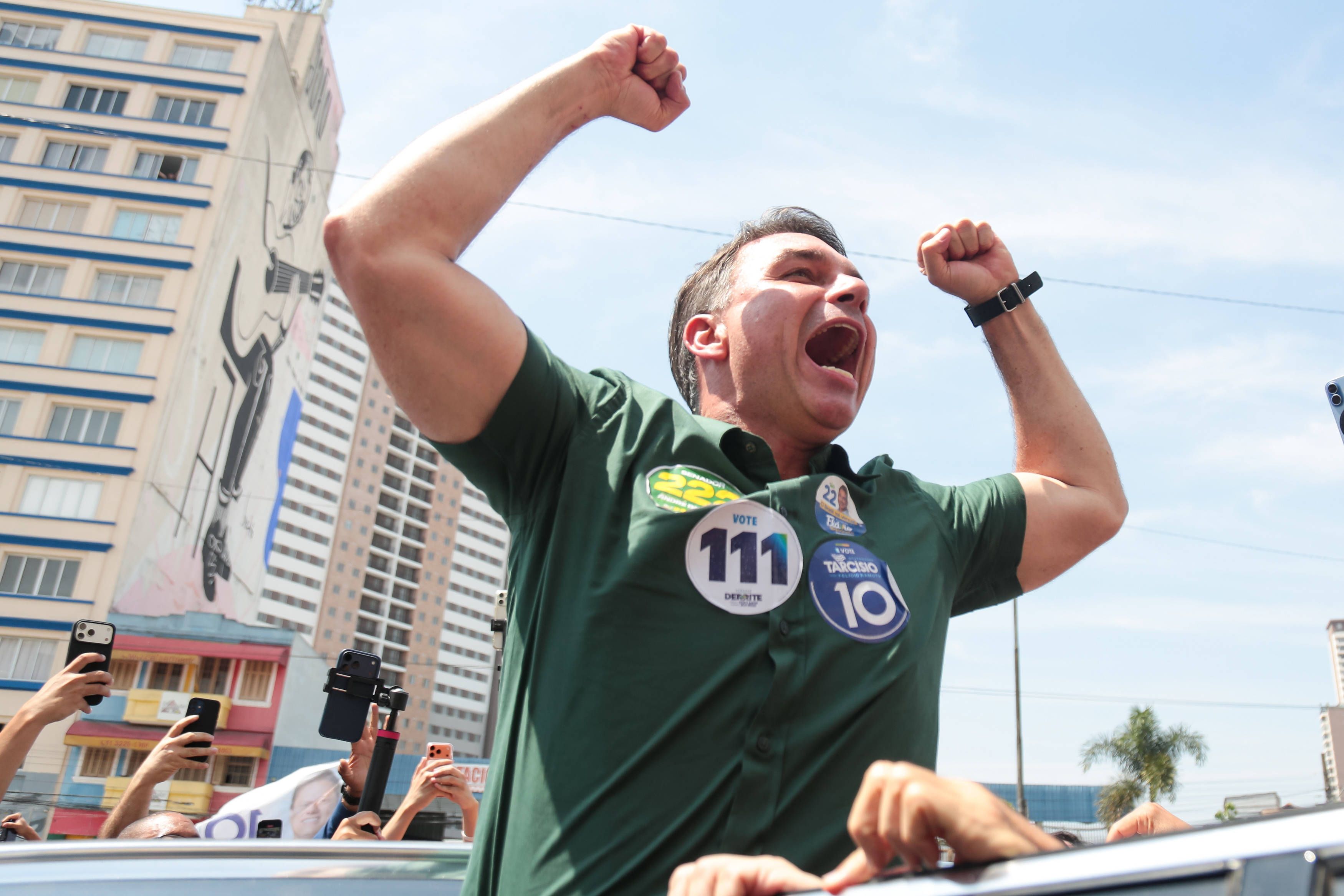Flavio Bolsonaro lag im ersten Wahldurchgang knapp in Führung.