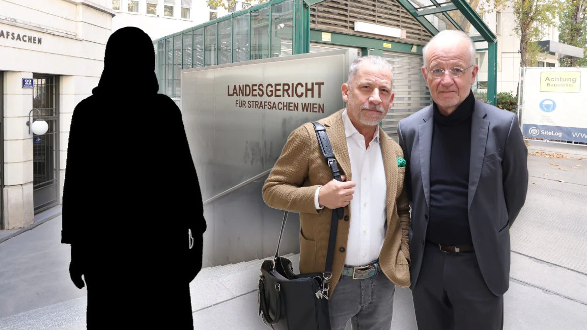 Die Mulima musste vor Gericht, die Anwälte Franz Pechmann und Ernst Schillhammer verteidigten in der Causa.