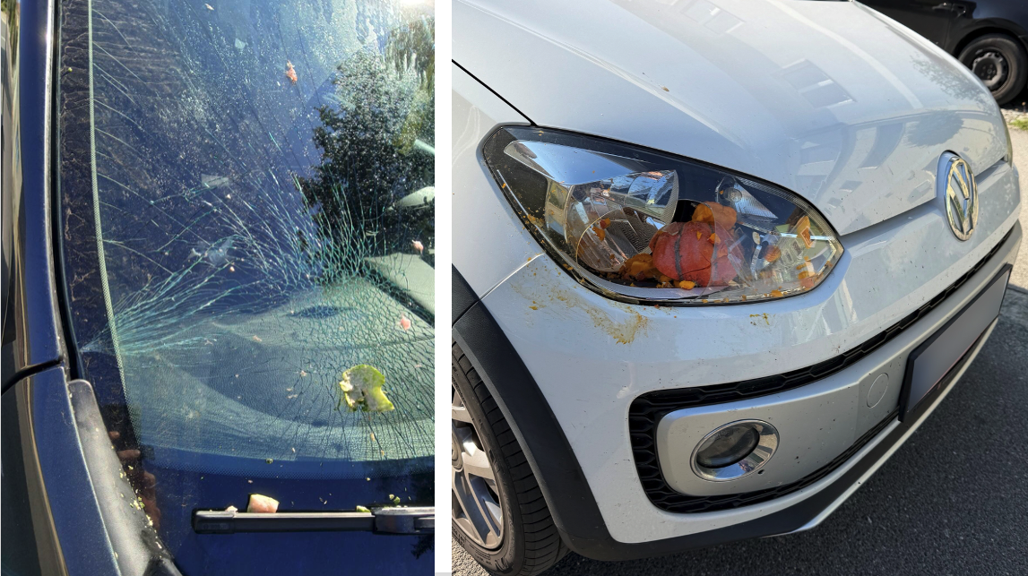 21 Autos wurden teils schwer demoliert.