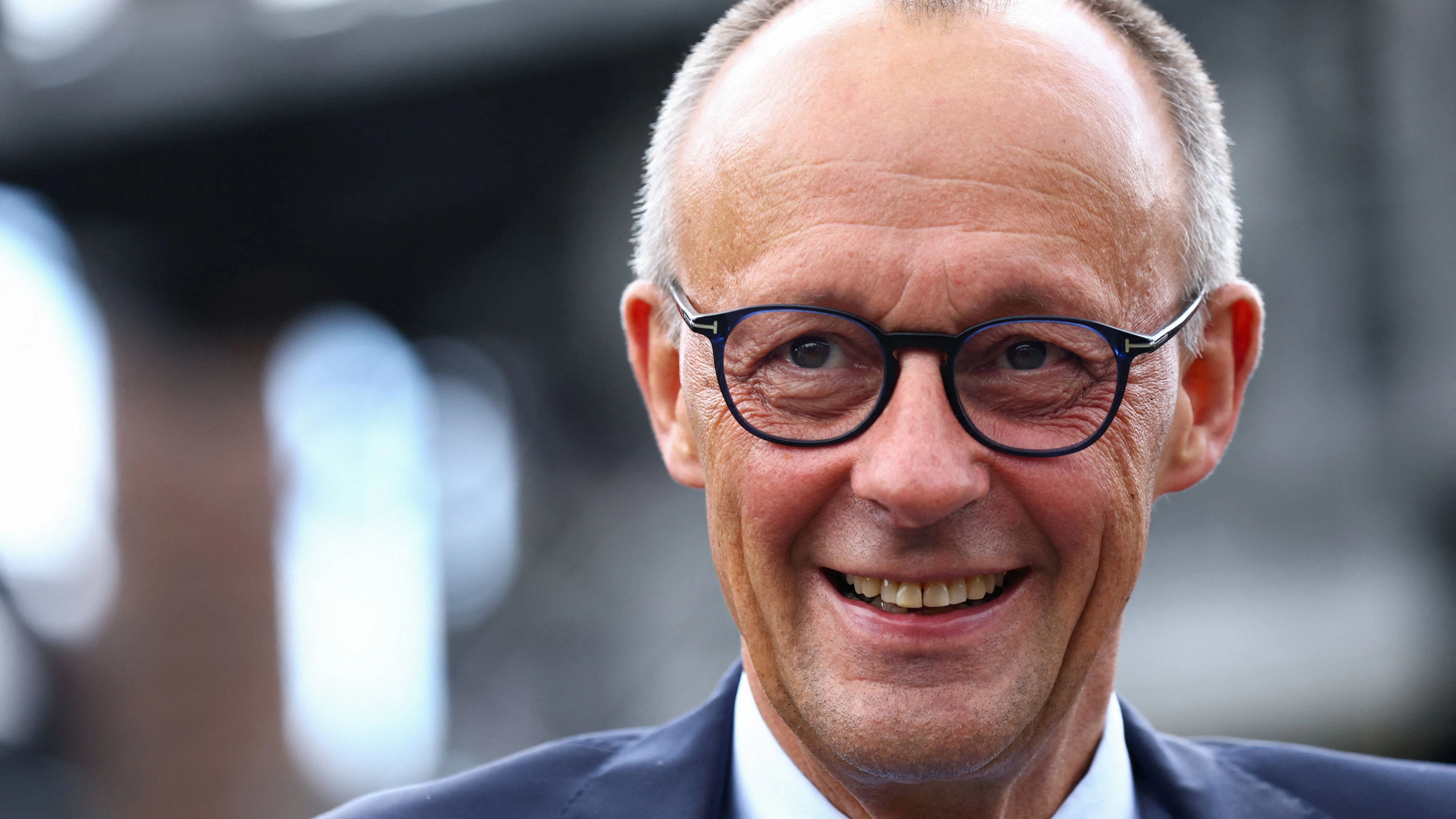 German Chancellor Friedrich Merz visits the UNESCO World Heritage Voelklingen Ironworks (Voelklinger Huette) in Voelklingen, Germany, August 1, 2025.   REUTERS/Thilo Schmuelgen