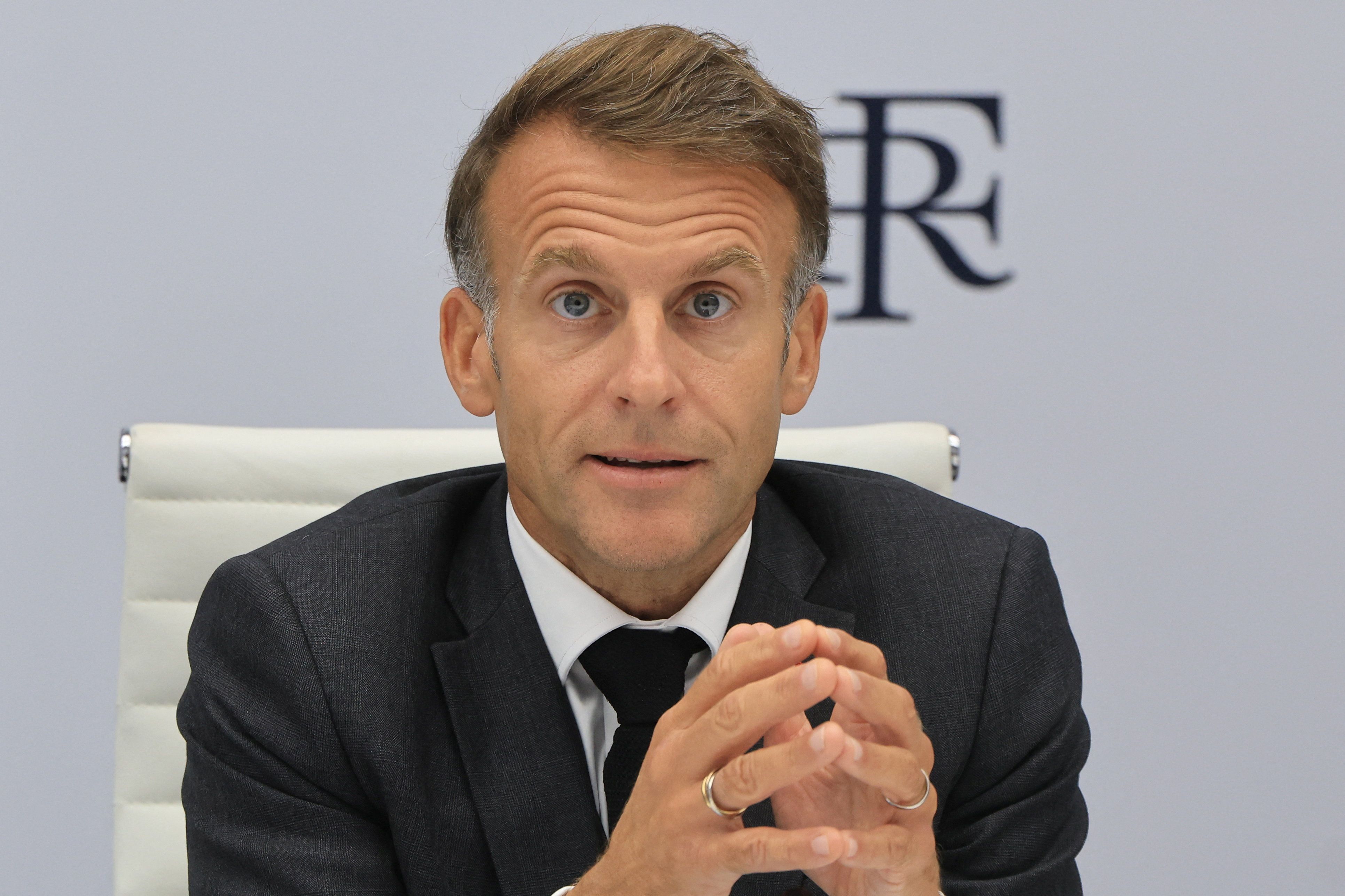 Frankreichs Präsident Emmanuel Macron war bei dem Raketentest persönlich anwesend. 