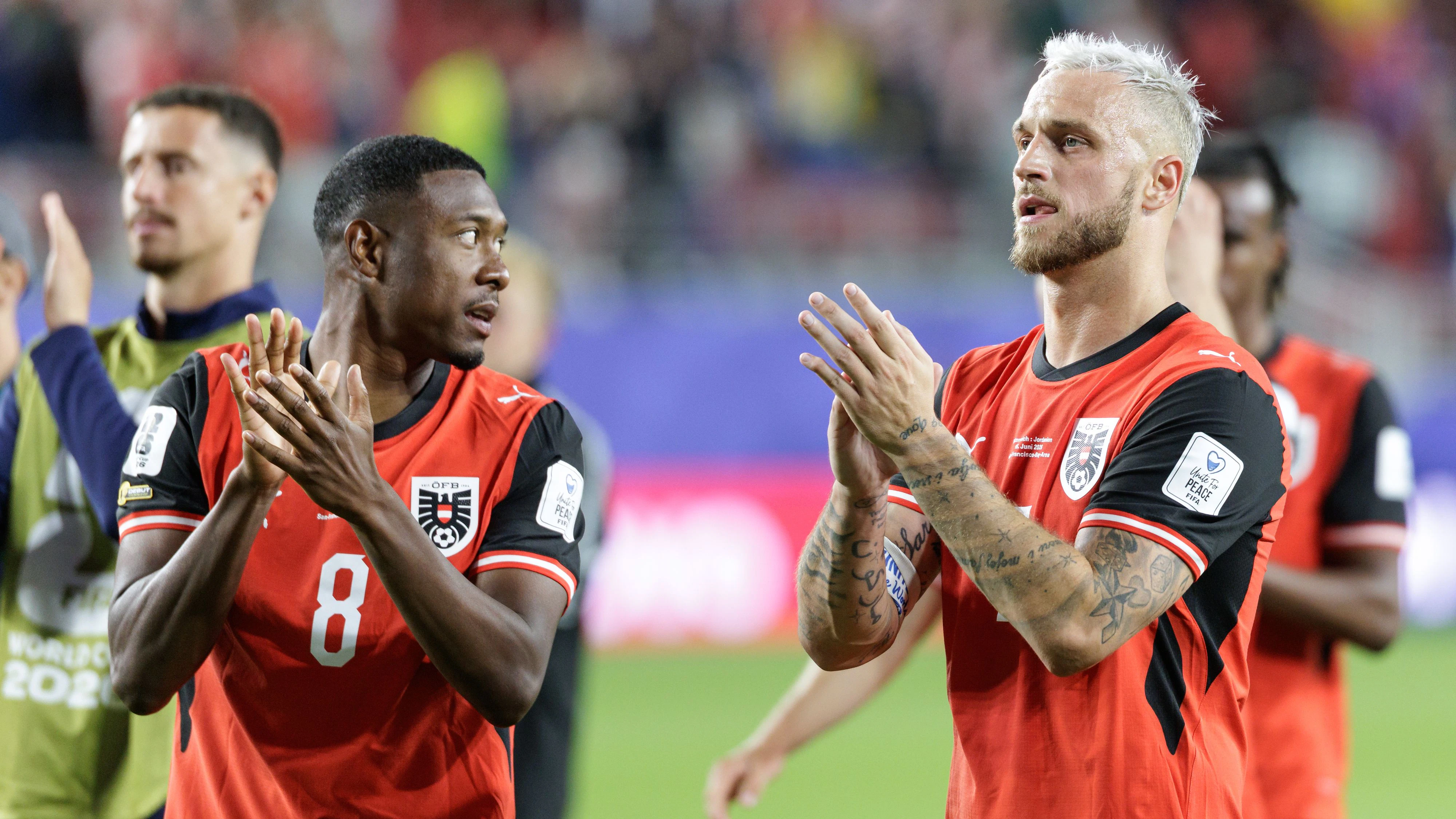 ÖFB-Star David Alaba holte sich Informationen bei Marko Arnautovicl. 