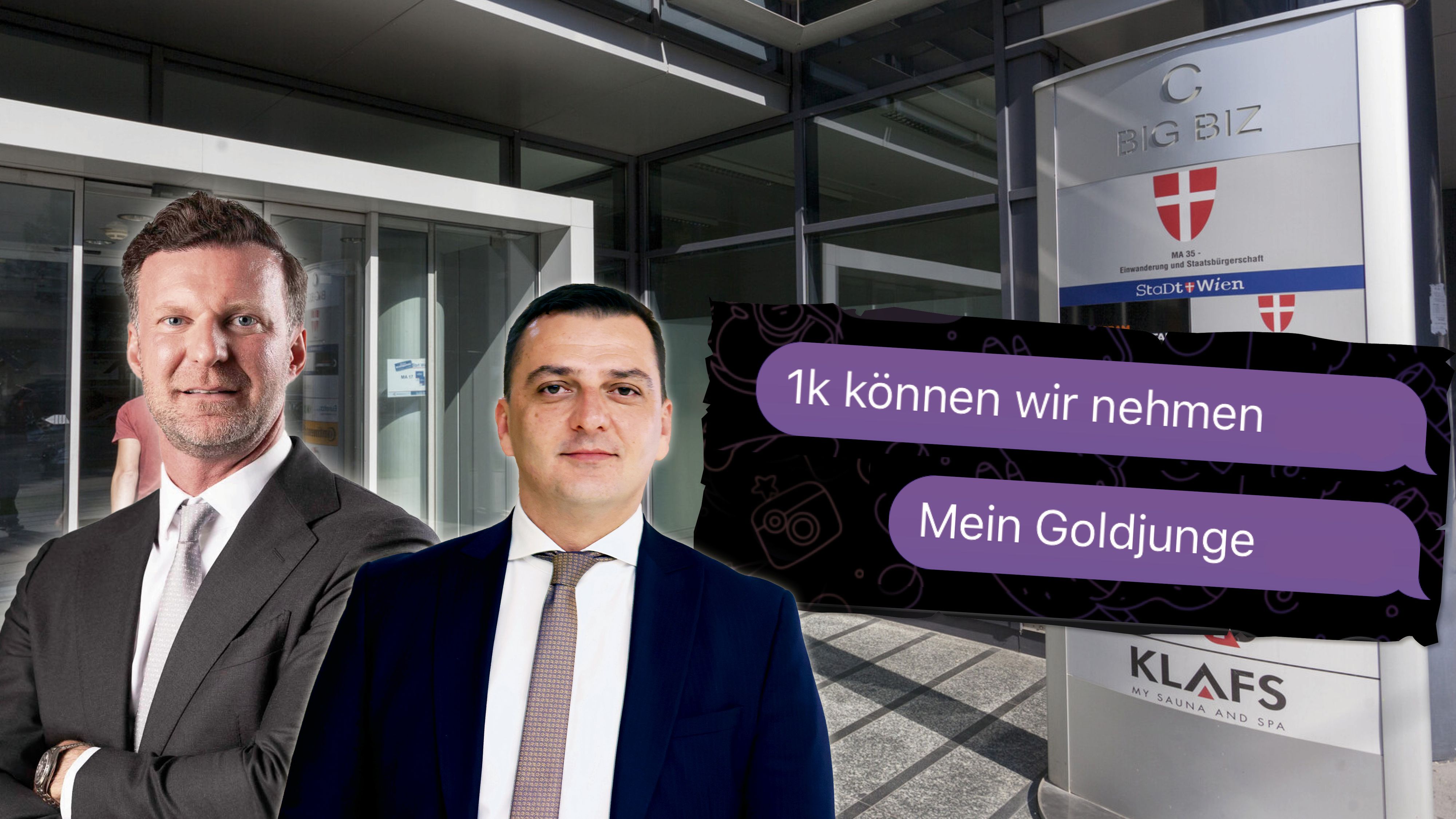 Schmiergeld-Verdacht bei Wiener Einwanderungsbehörde: Geheime Absprachen sollen in Telegram-Chats getroffen worden sein; Philipp Wolm und Mirsad Musliu verteidigen zwei Verdächtige.