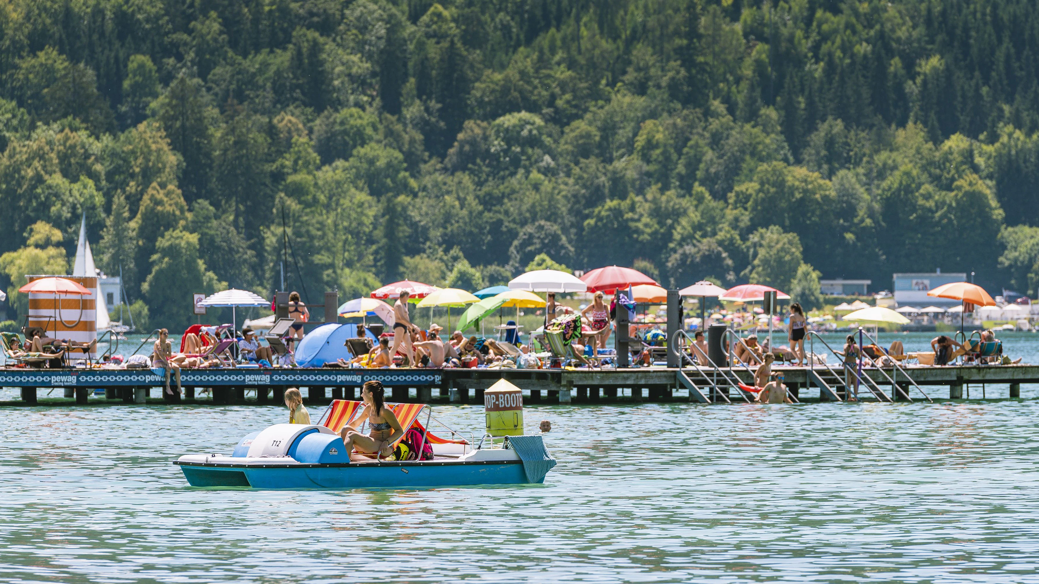 Strandbad Klagenfurt am Wörthersee. 20.07.2020