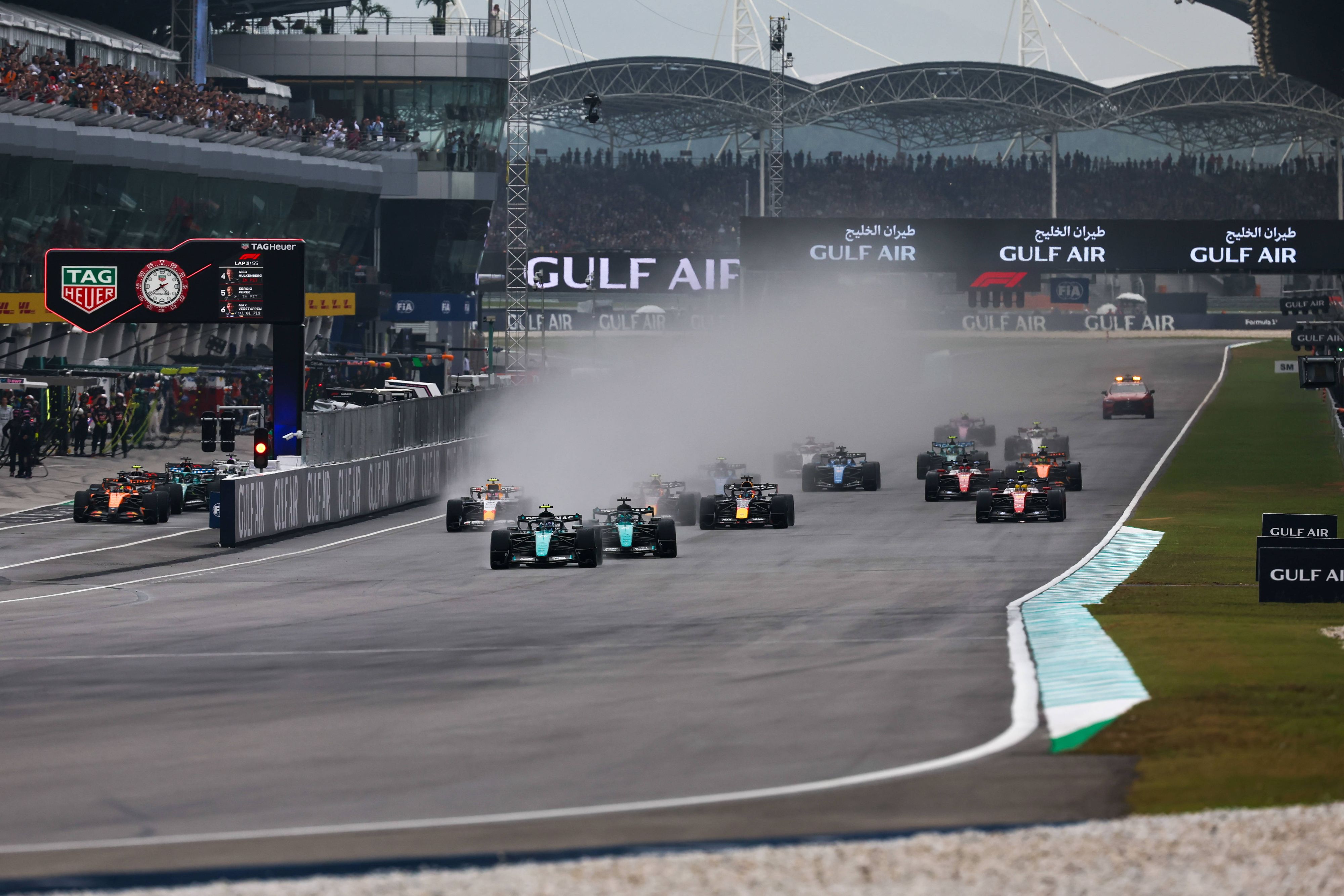 Der Start im Großen Preis von Bahrain in Malaysia. 