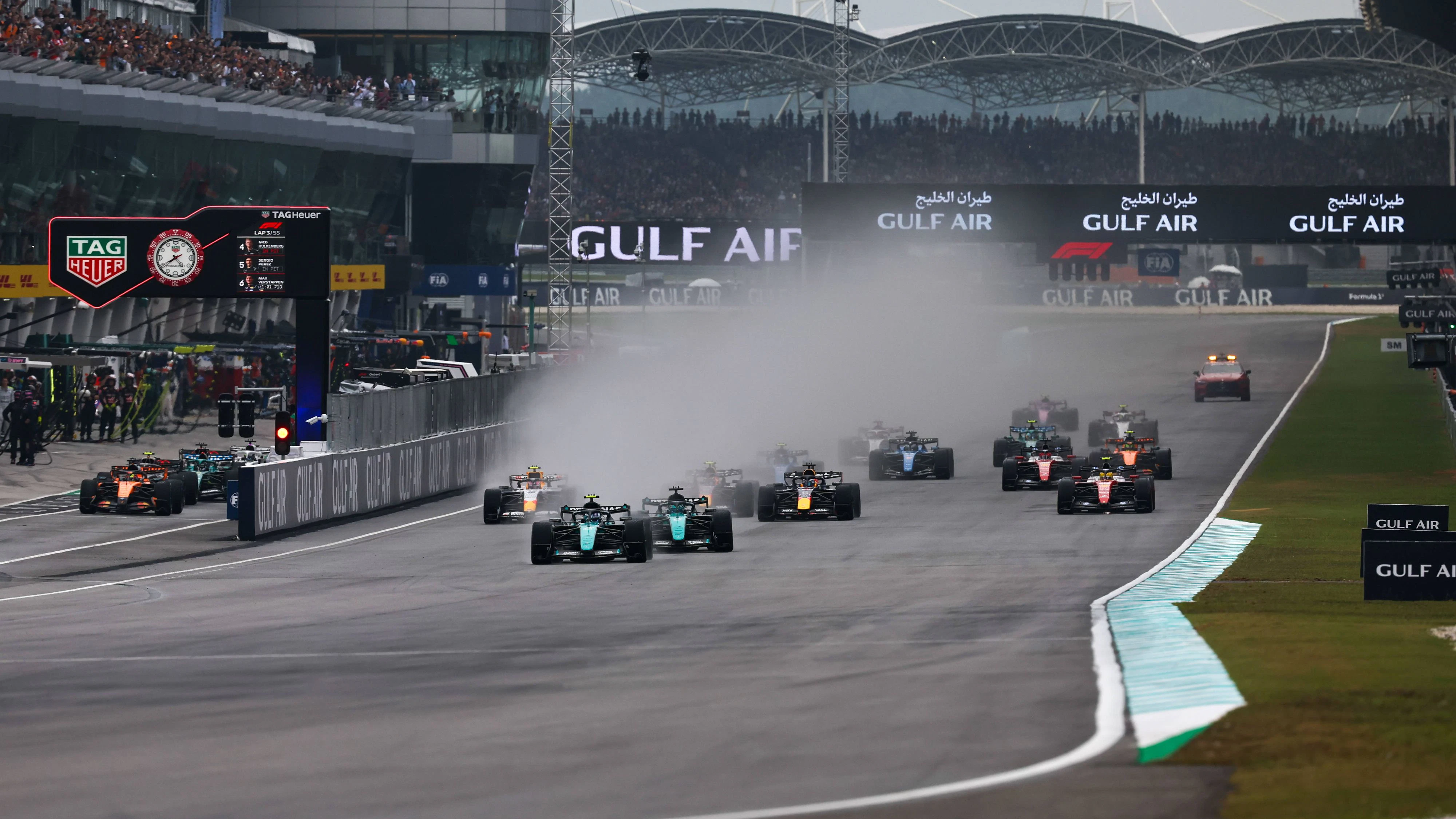 Der Start im Großen Preis von Bahrain in Malaysia. 