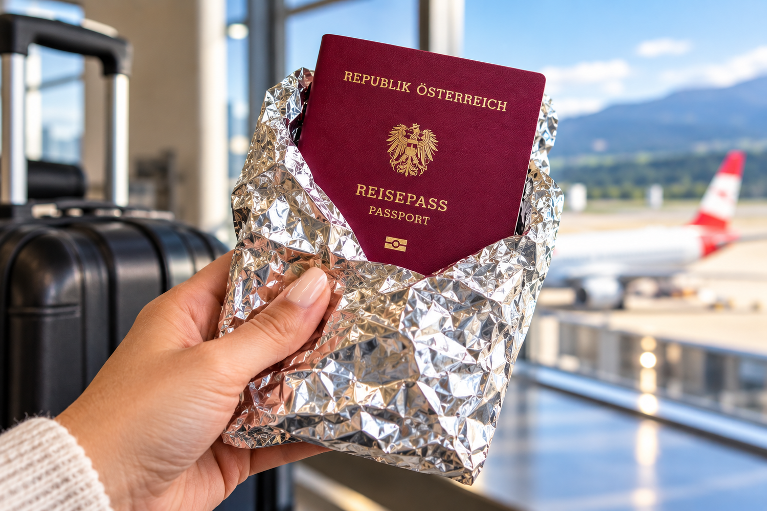 Ein Stück Alufolie, einmal um den Reisepass gewickelt – und schon sollen Datendiebe keine Chance mehr haben. Zumindest verspricht das ein hartnäckiger Reise-Tipp.