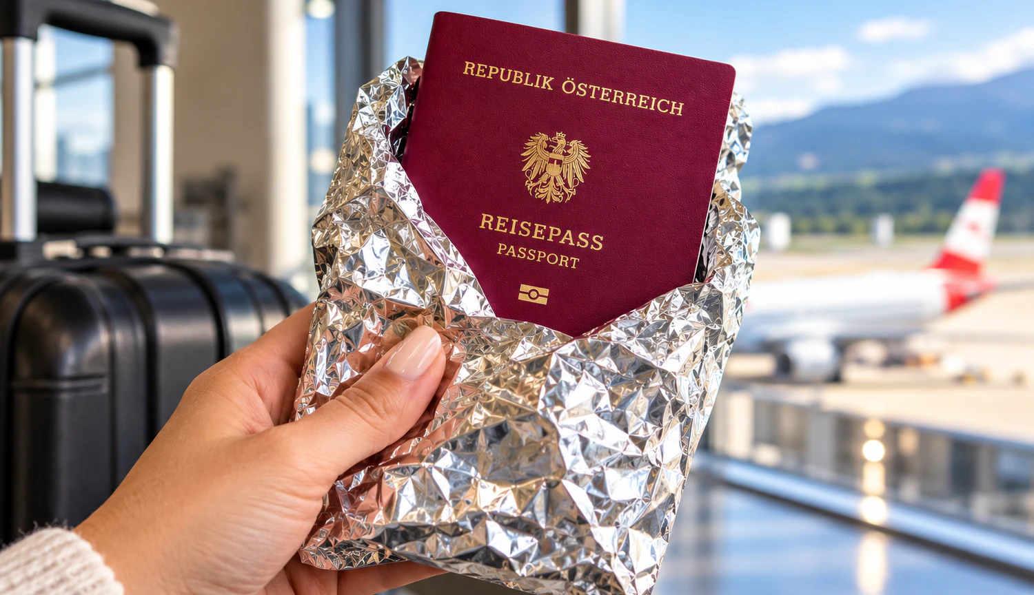 Ein Stück Alufolie, einmal um den Reisepass gewickelt – und schon sollen Datendiebe keine Chance mehr haben. Zumindest verspricht das ein hartnäckiger Reise-Tipp.