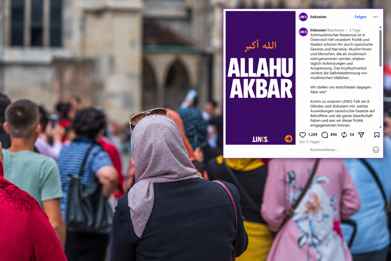 LINKS wirbt mit ALLAHU AKBAR für Diskussionsveranstaltung 