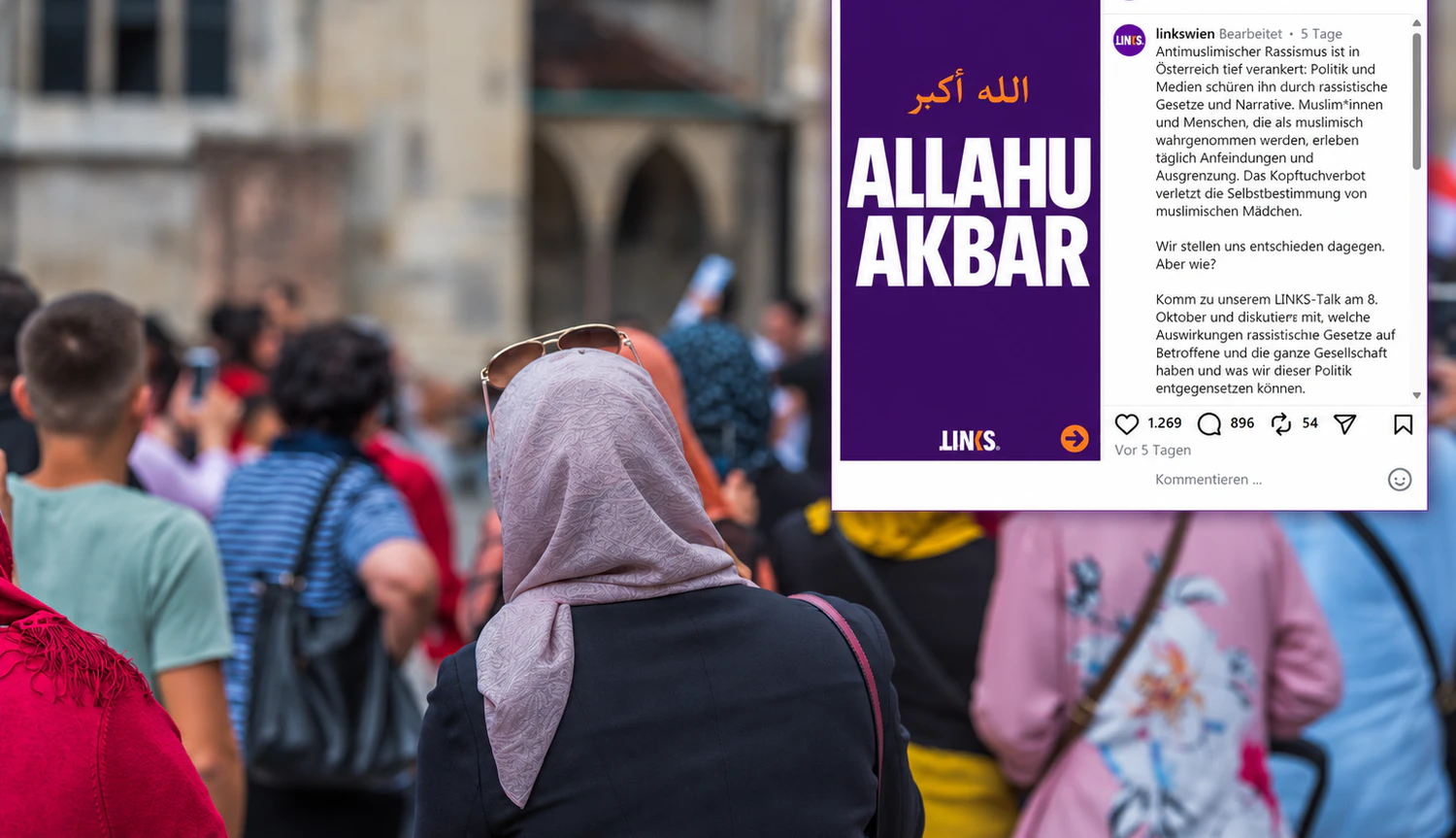 LINKS wirbt mit ALLAHU AKBAR für Diskussionsveranstaltung 