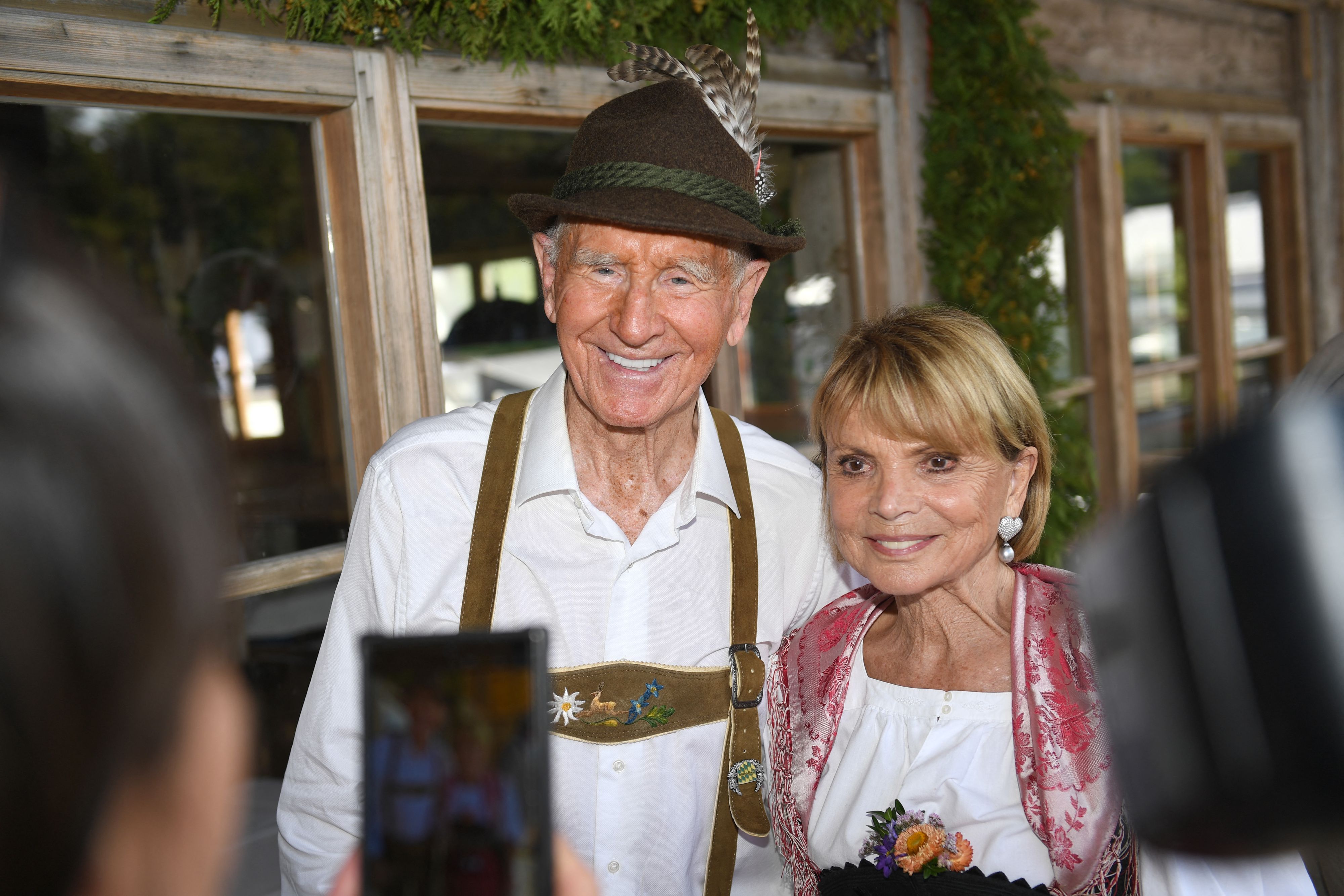 Frédéric von Anhalt und Uschi Glas auf dem Oktoberfest in München.