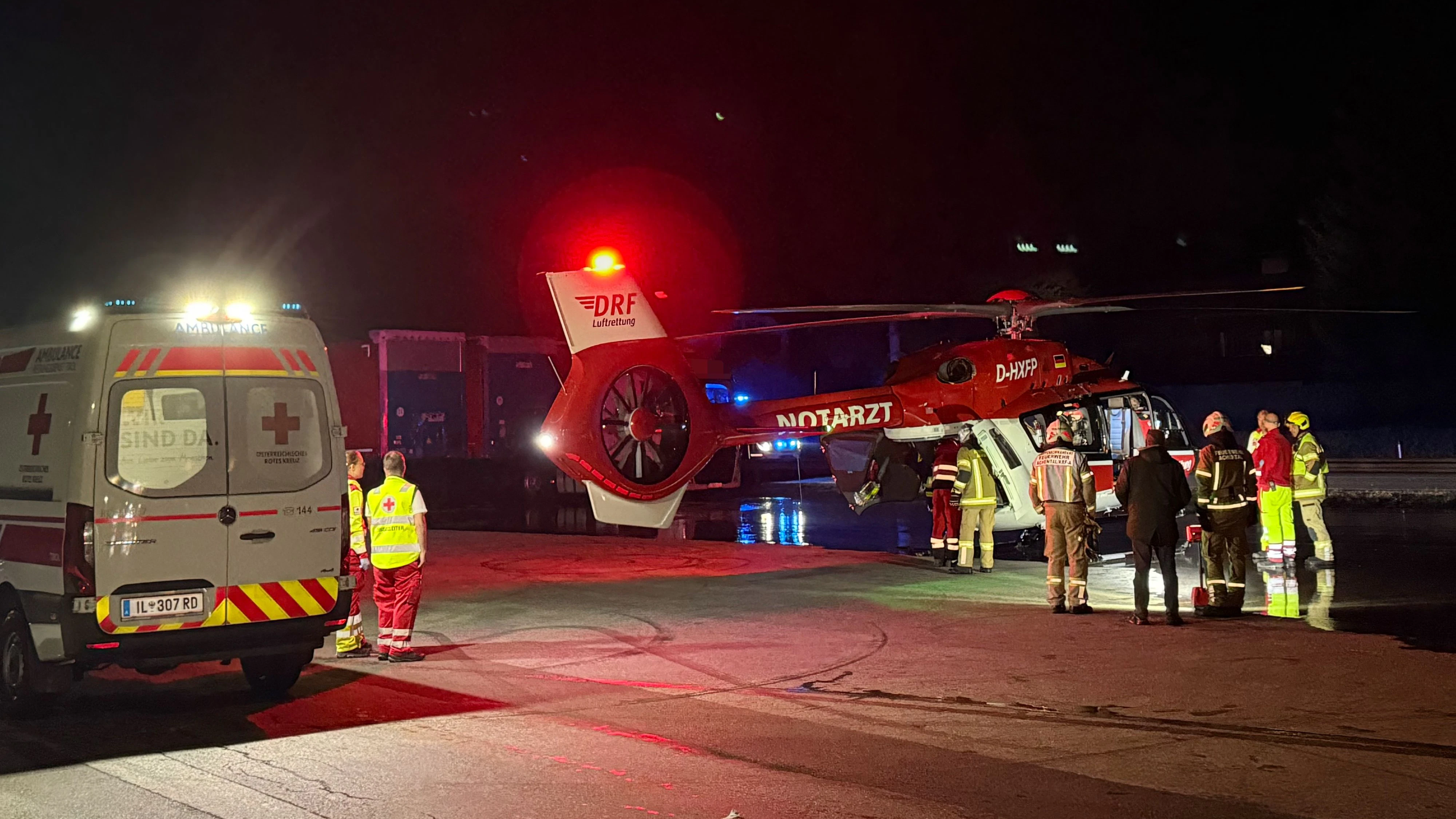 Der Verletzte wurde ins Krankenhaus geflogen. 