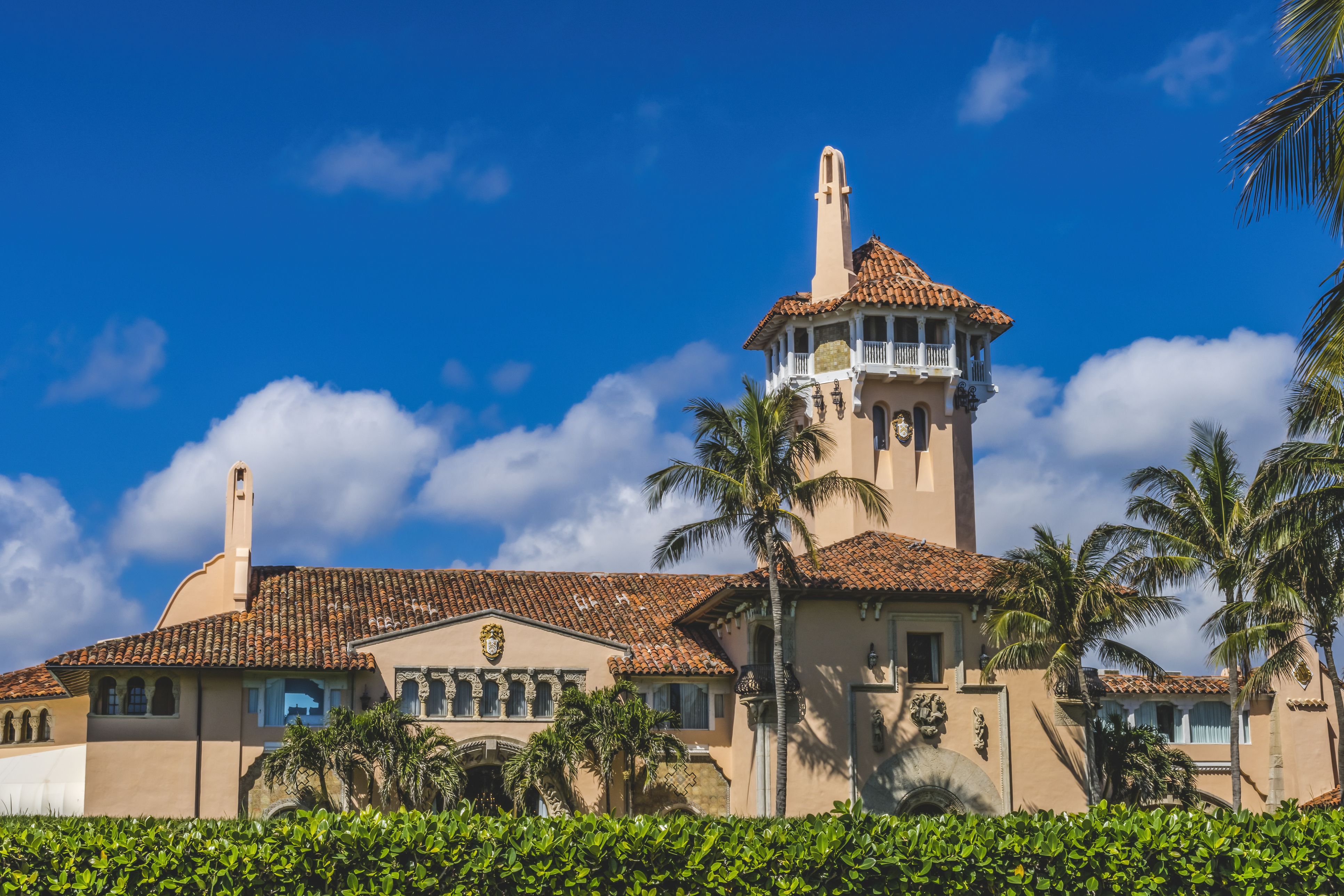 Donald Trumps Anwesen Mar-a-Lago in Palm Beach in Florida, USA, steht unter besonderem Schutz. 
