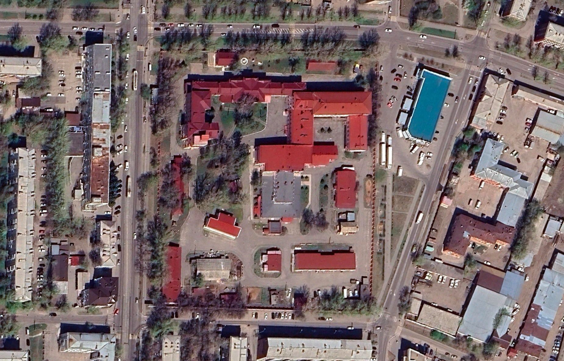 Eine Satellitenaufnahme des Pest-Forschungszentrums in Sibirien.