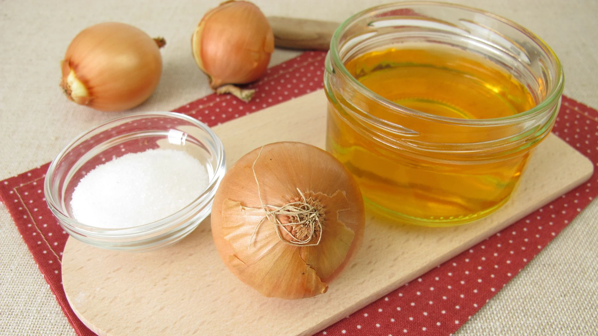 Fresh onion syrup, onion juice in a glass jar - Fresh onion syrup, onion juice from onions