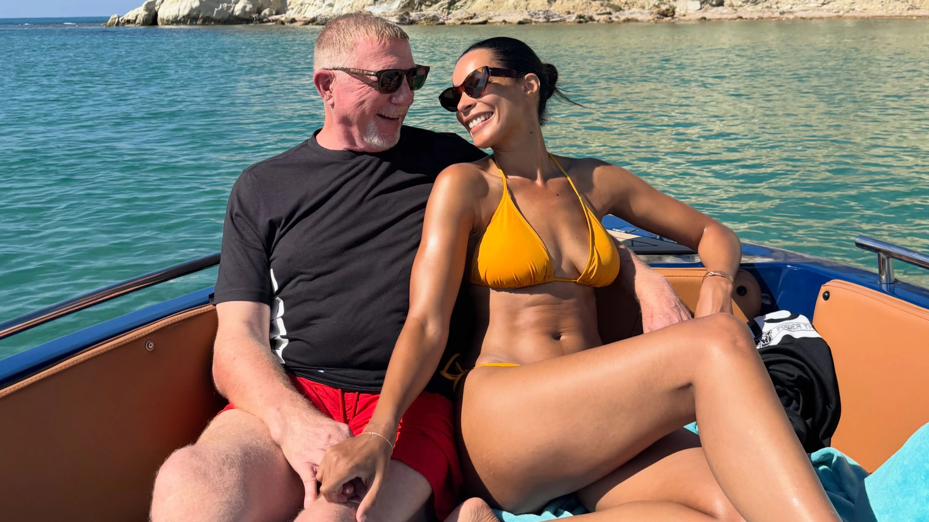 Boris Becker und Ehefrau Lilian genossen ihren Sizilien-Urlaub sichtlich.