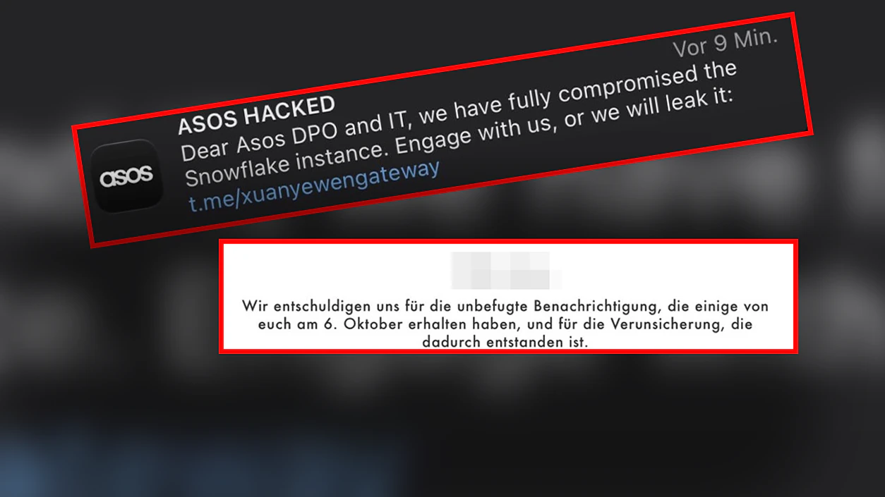 Asos dürfte Opfer eines Hackerangriffs geworden sein.