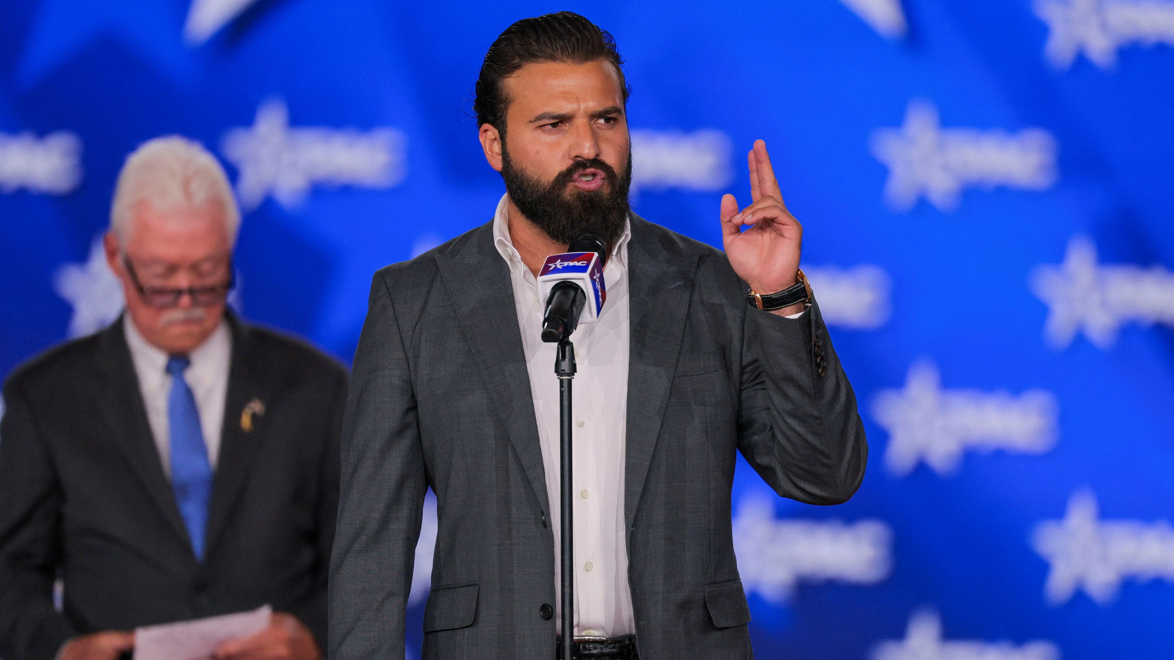 YouTuber Brandon Herrera attends the Conservative Political Action Conference (CPAC) USA 2026 at the Gaylord Texan Resort and Convention Center, in Grapevine, Texas, U.S., March 27, 2026.  REUTERS/Daniel Cole  