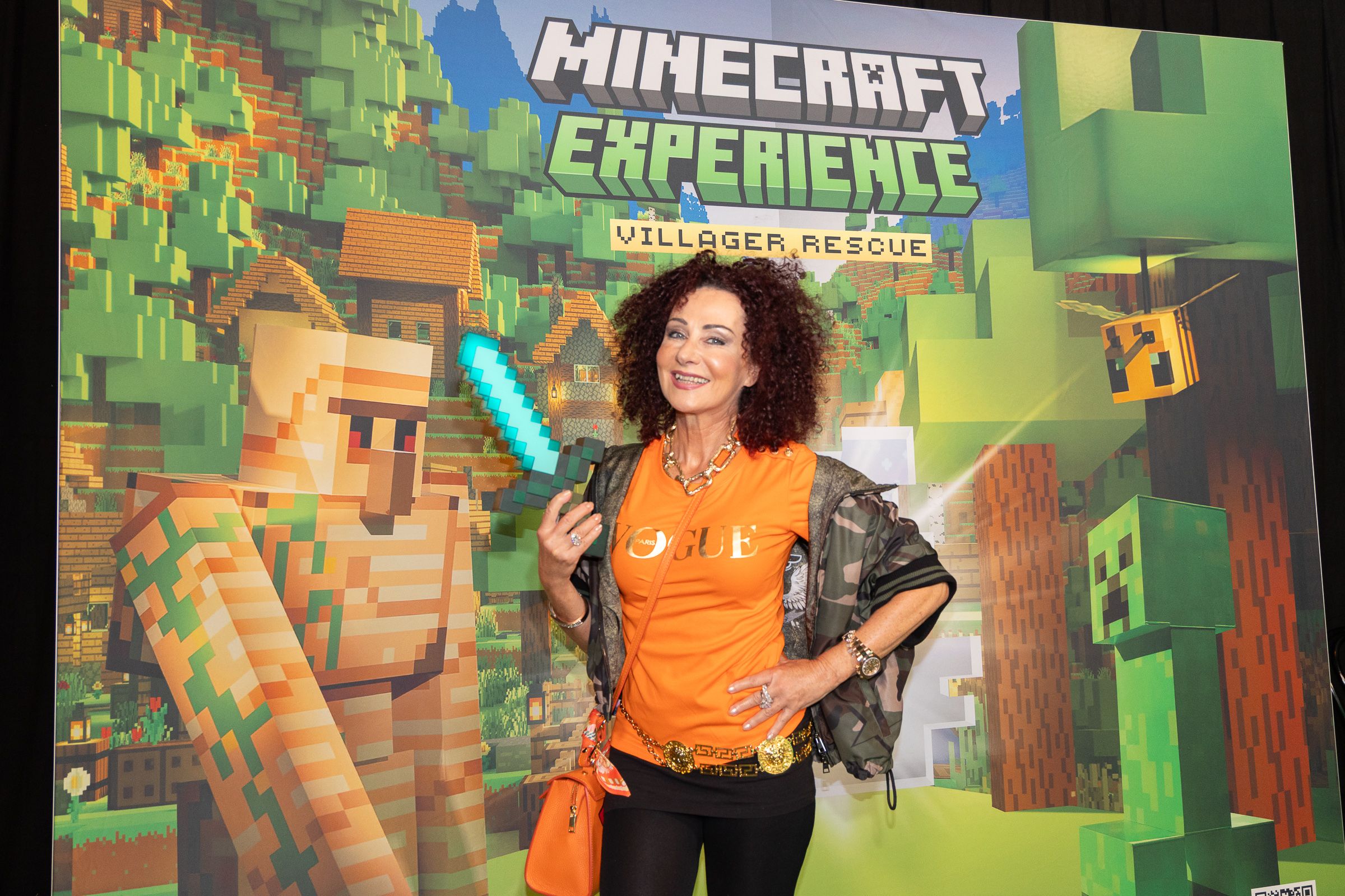Mausi Lugner bei der Minecraft Experience: Villager Rescue in der Wiener METAStadt