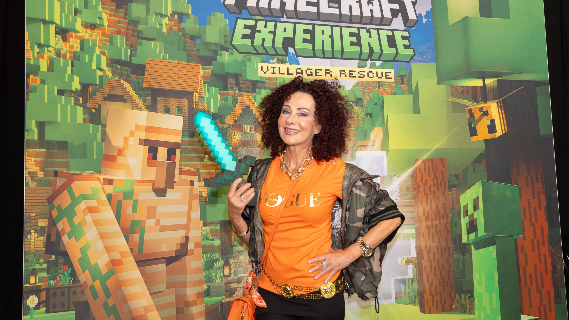 Mausi Lugner bei der Minecraft Experience: Villager Rescue in der Wiener METAStadt