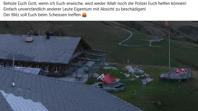 Der Wirt wettert auf Facebook gegen die Unbekannten.