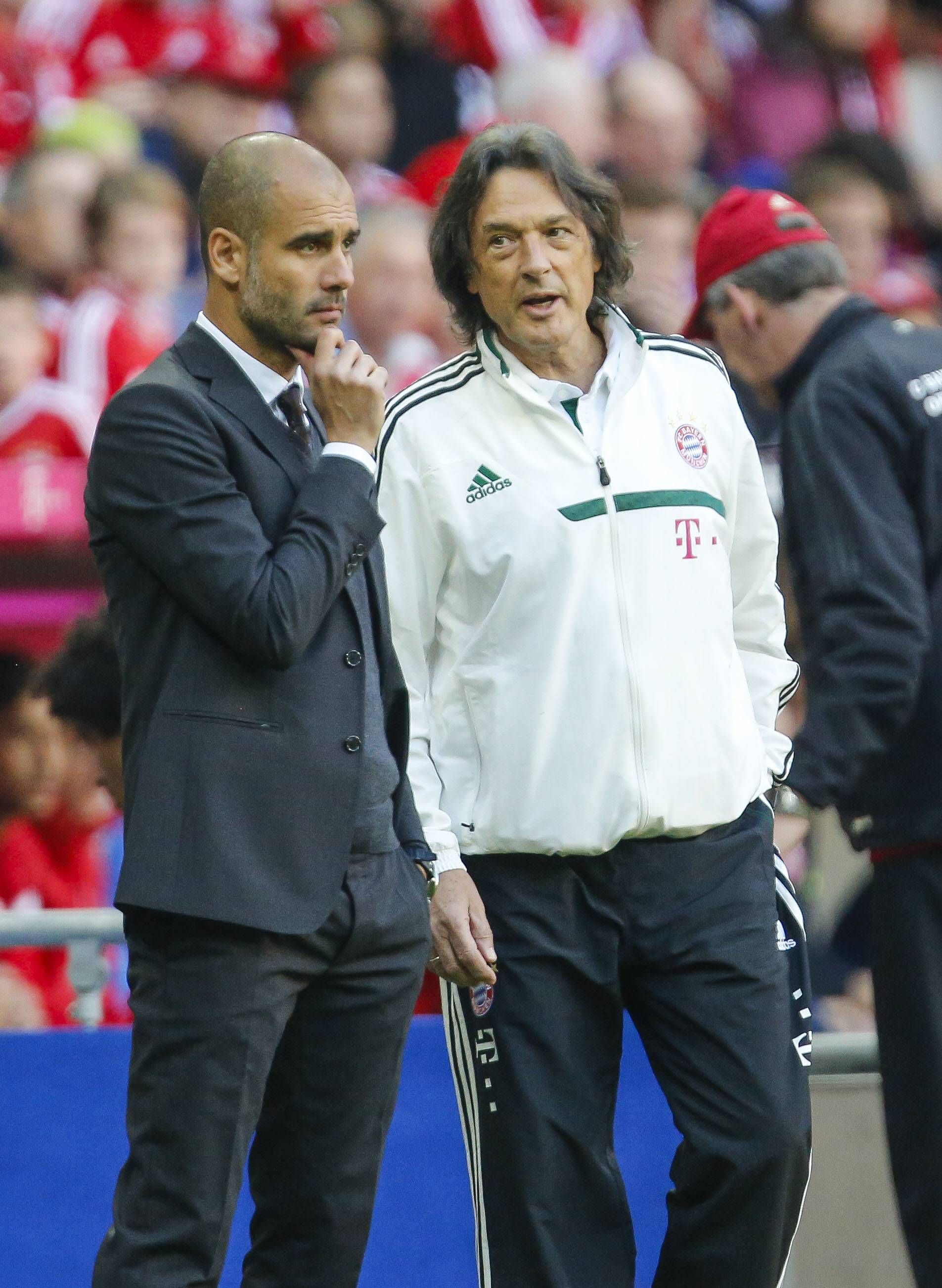Pep Guardiola und Hans-Wilhelm Müller-Wohlfahrt.