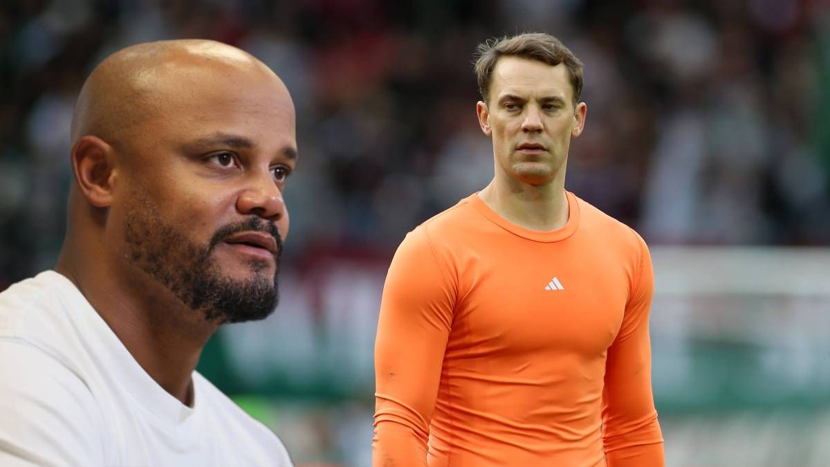 Bayern-MÜnchen-Trainer Vincent Kompany spricht über den Patzer von Tormann Manuel Neuer. 
