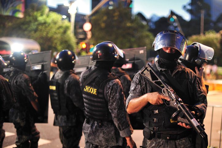 Archivbild eines Polizeieinsatzes in Brasilien. 