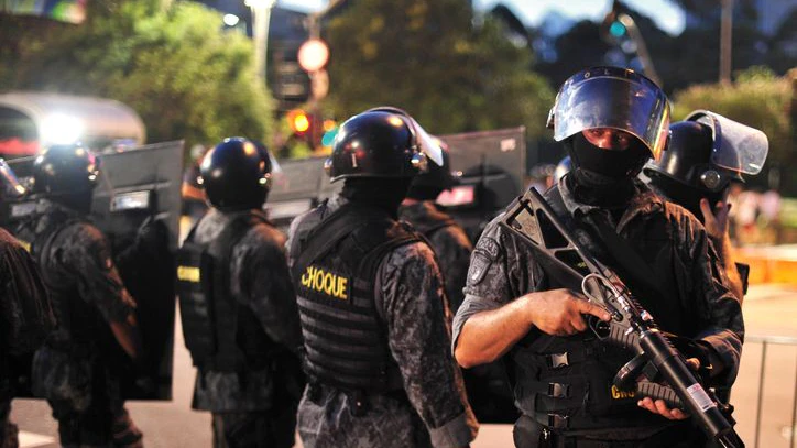 Archivbild eines Polizeieinsatzes in Brasilien. 