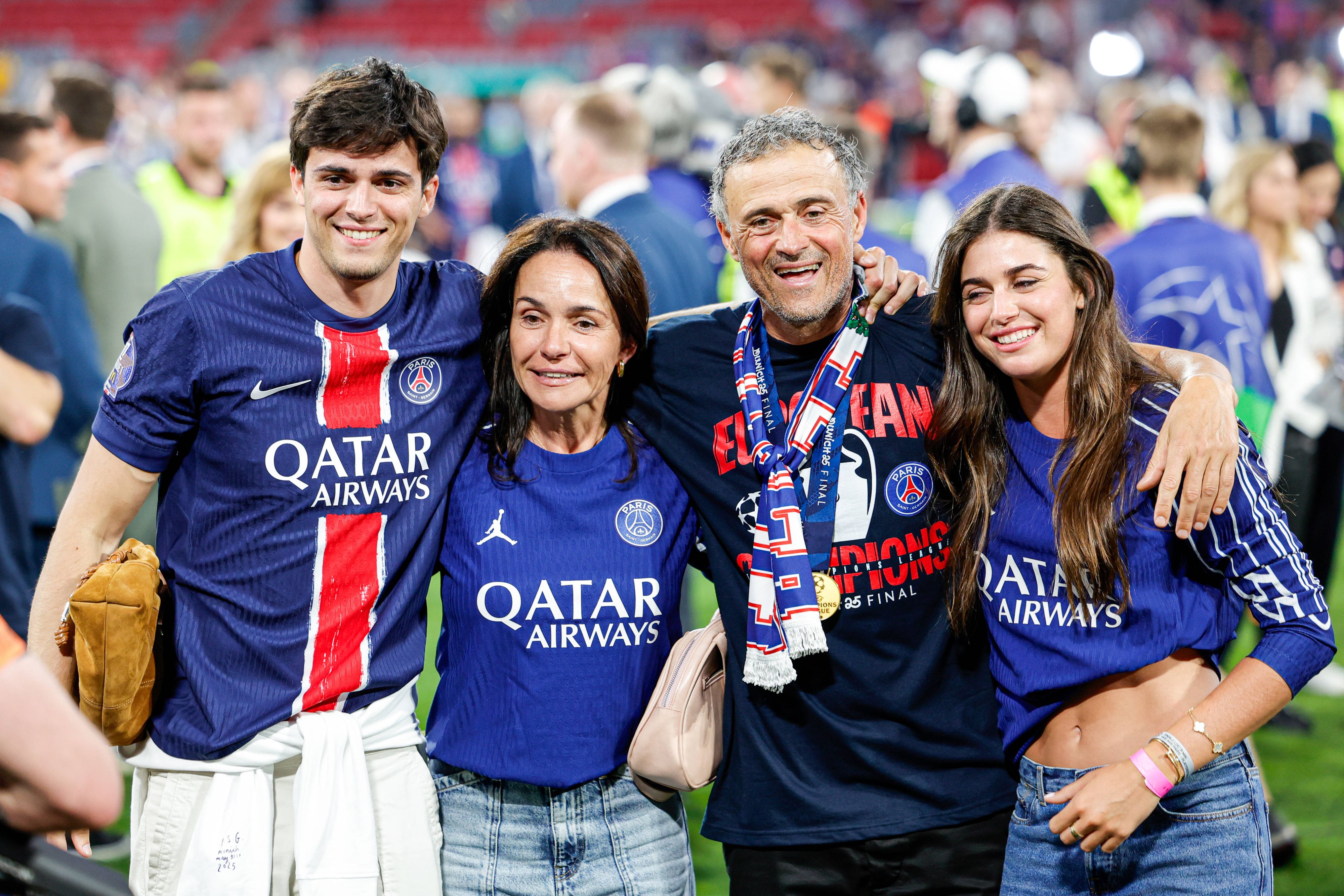 Luis Enrique mit seiner Familie.